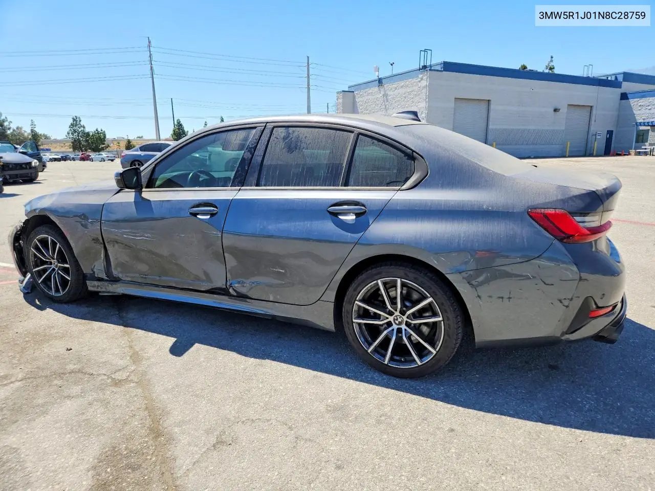2022 BMW 330I VIN: 3MW5R1J01N8C28759 Lot: 60024086
