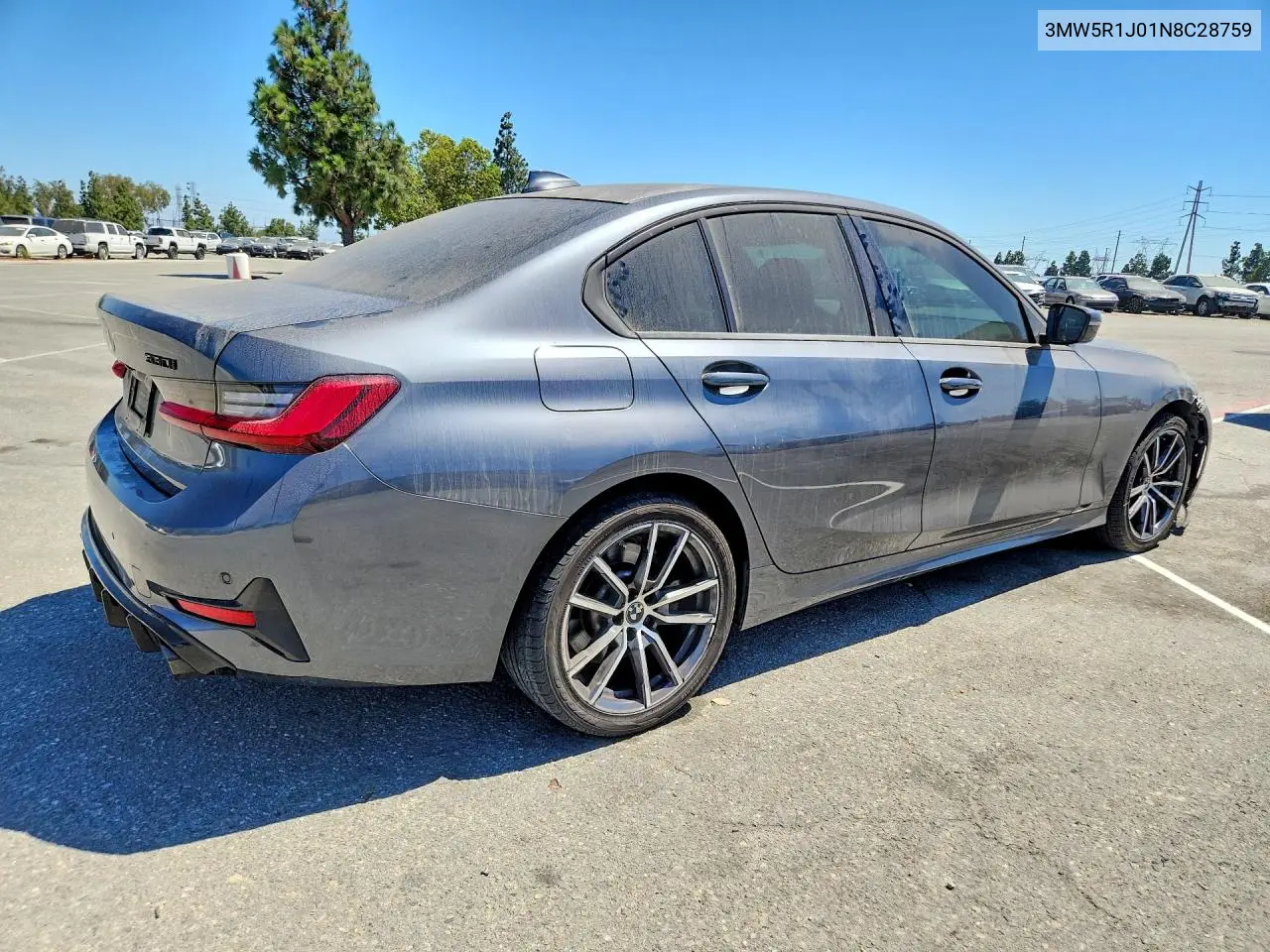 2022 BMW 330I VIN: 3MW5R1J01N8C28759 Lot: 60024086