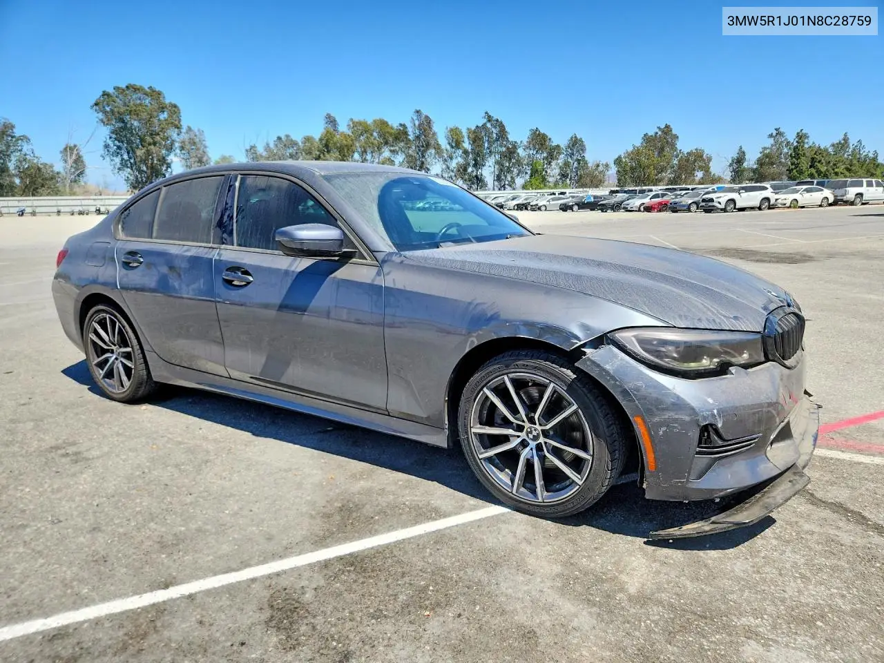 2022 BMW 330I VIN: 3MW5R1J01N8C28759 Lot: 60024086