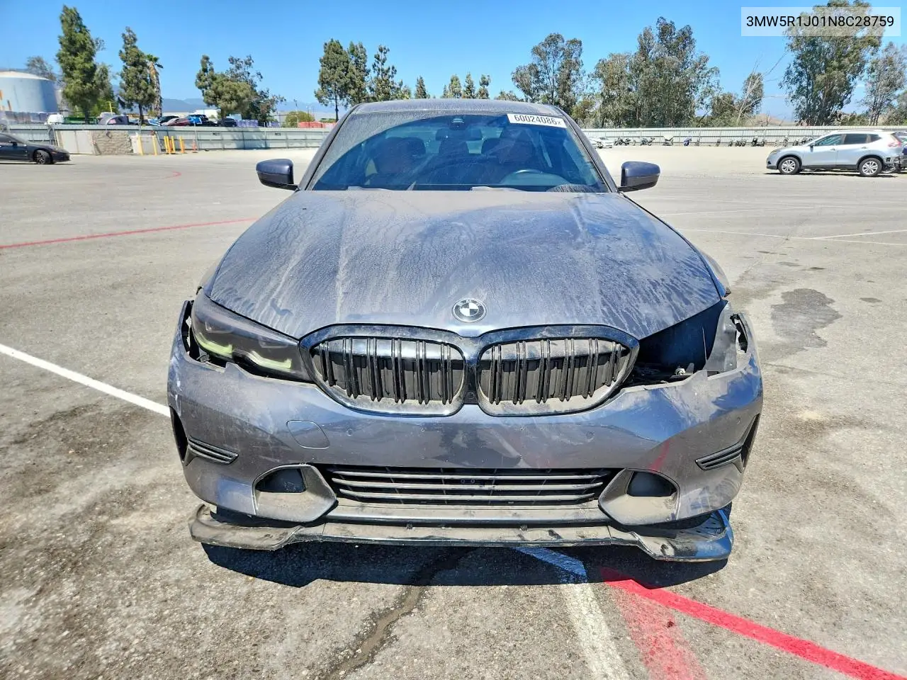 2022 BMW 330I VIN: 3MW5R1J01N8C28759 Lot: 60024086