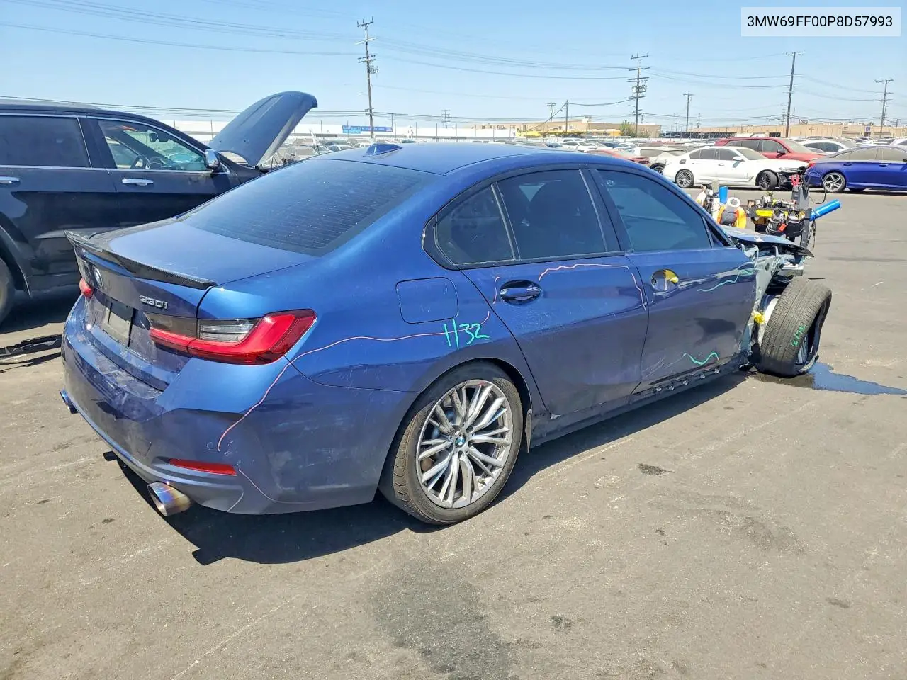 2023 BMW 330I VIN: 3MW69FF00P8D57993 Lot: 61021696