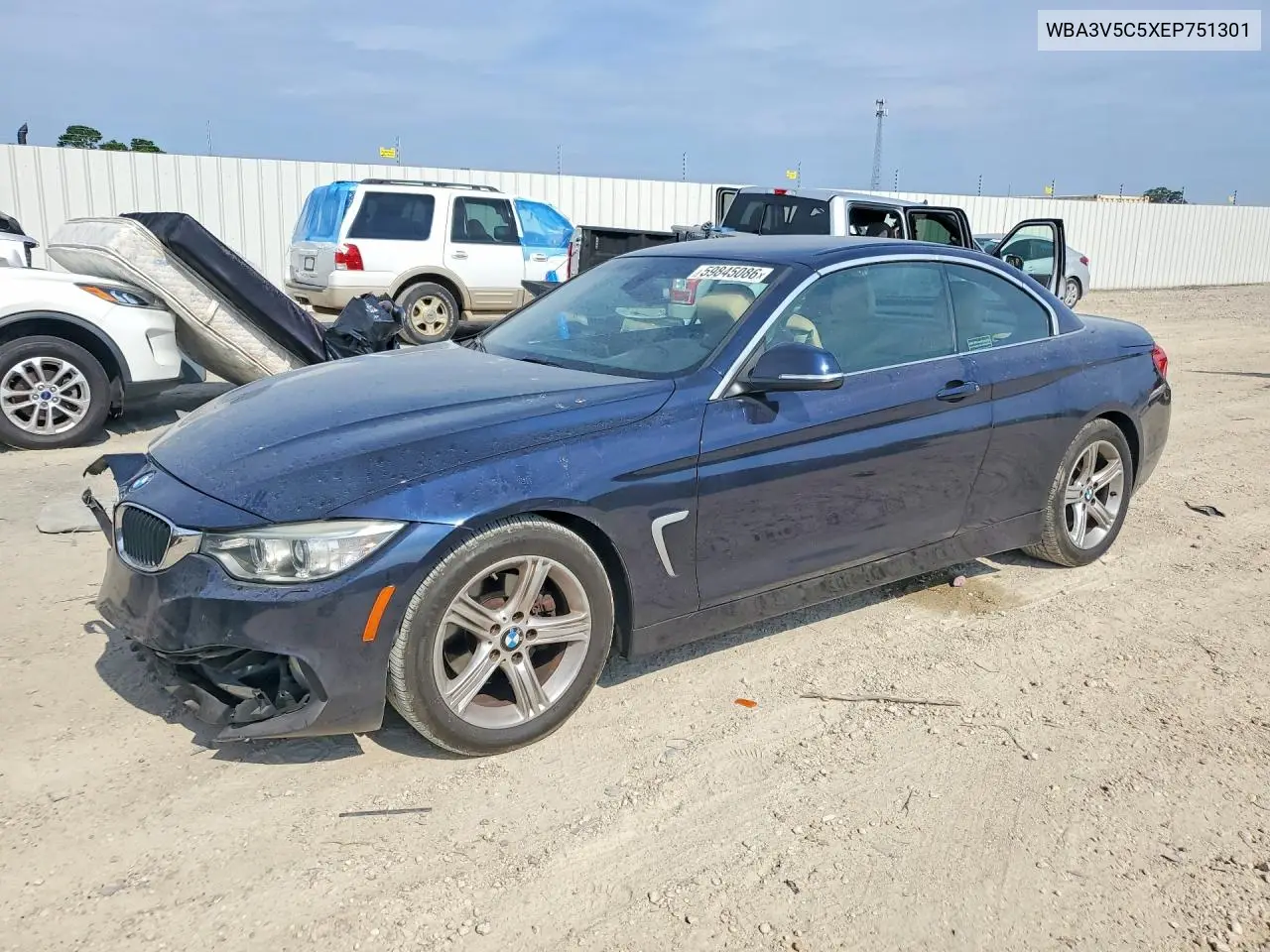 2014 BMW 428 I VIN: WBA3V5C5XEP751301 Lot: 59845086