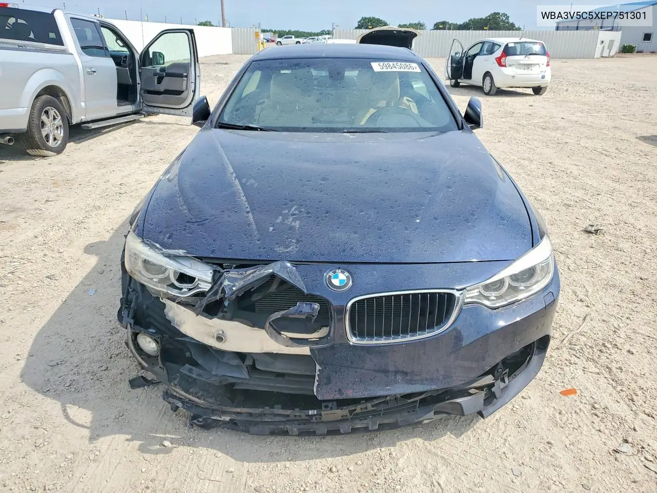 2014 BMW 428 I VIN: WBA3V5C5XEP751301 Lot: 59845086