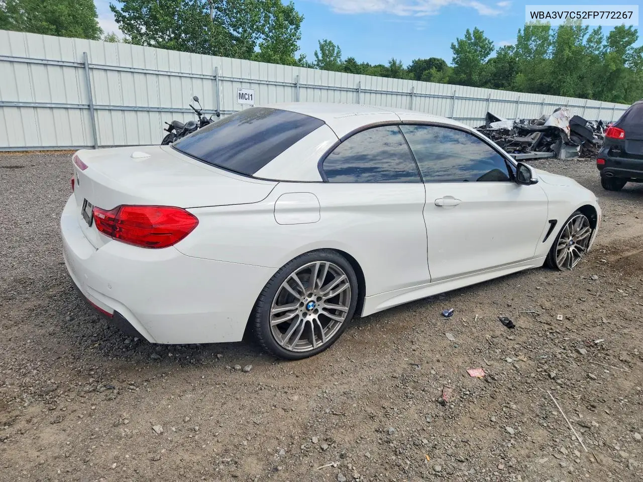 2015 BMW 428 I Sulev VIN: WBA3V7C52FP772267 Lot: 53176916