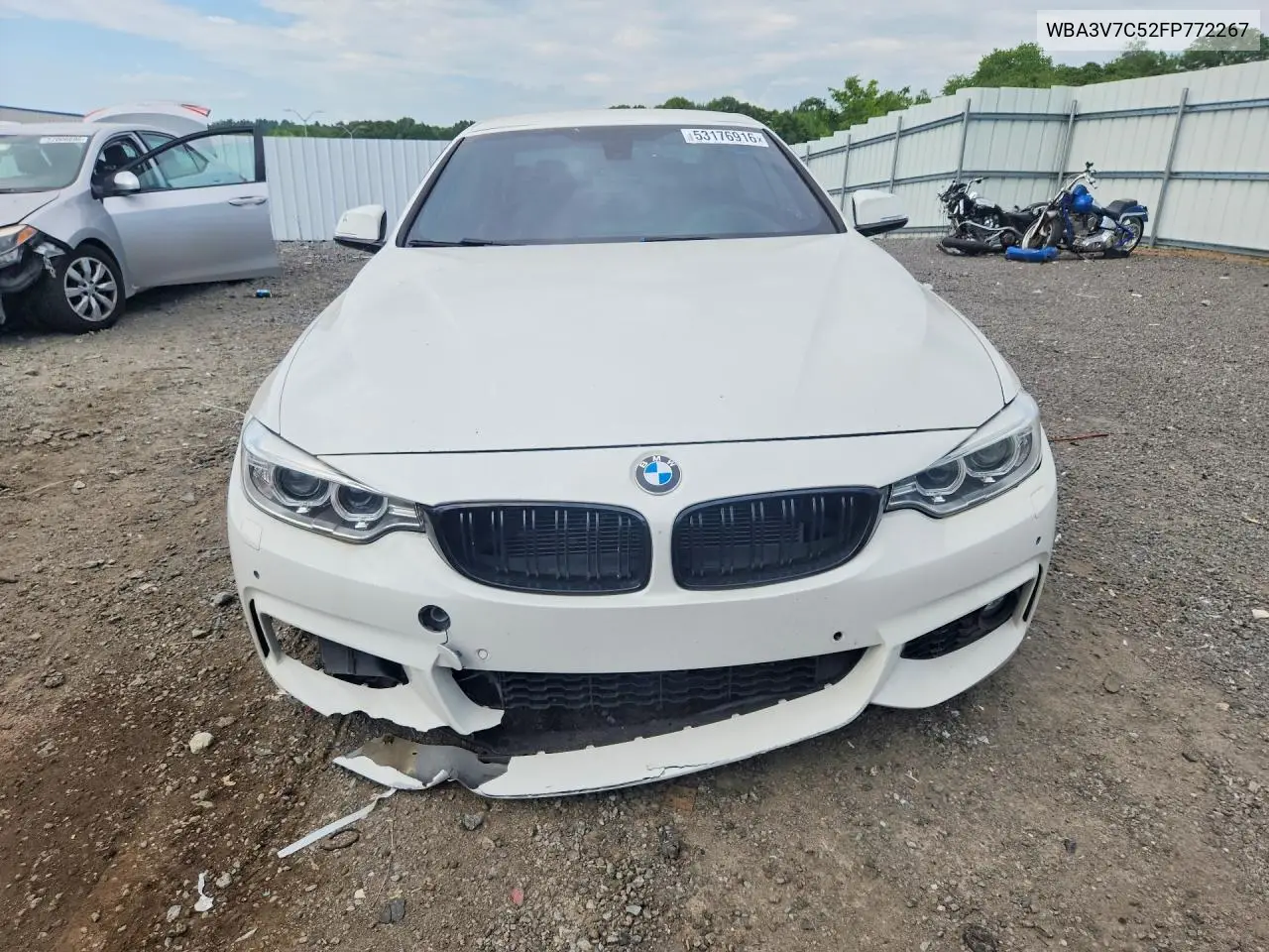 2015 BMW 428 I Sulev VIN: WBA3V7C52FP772267 Lot: 53176916