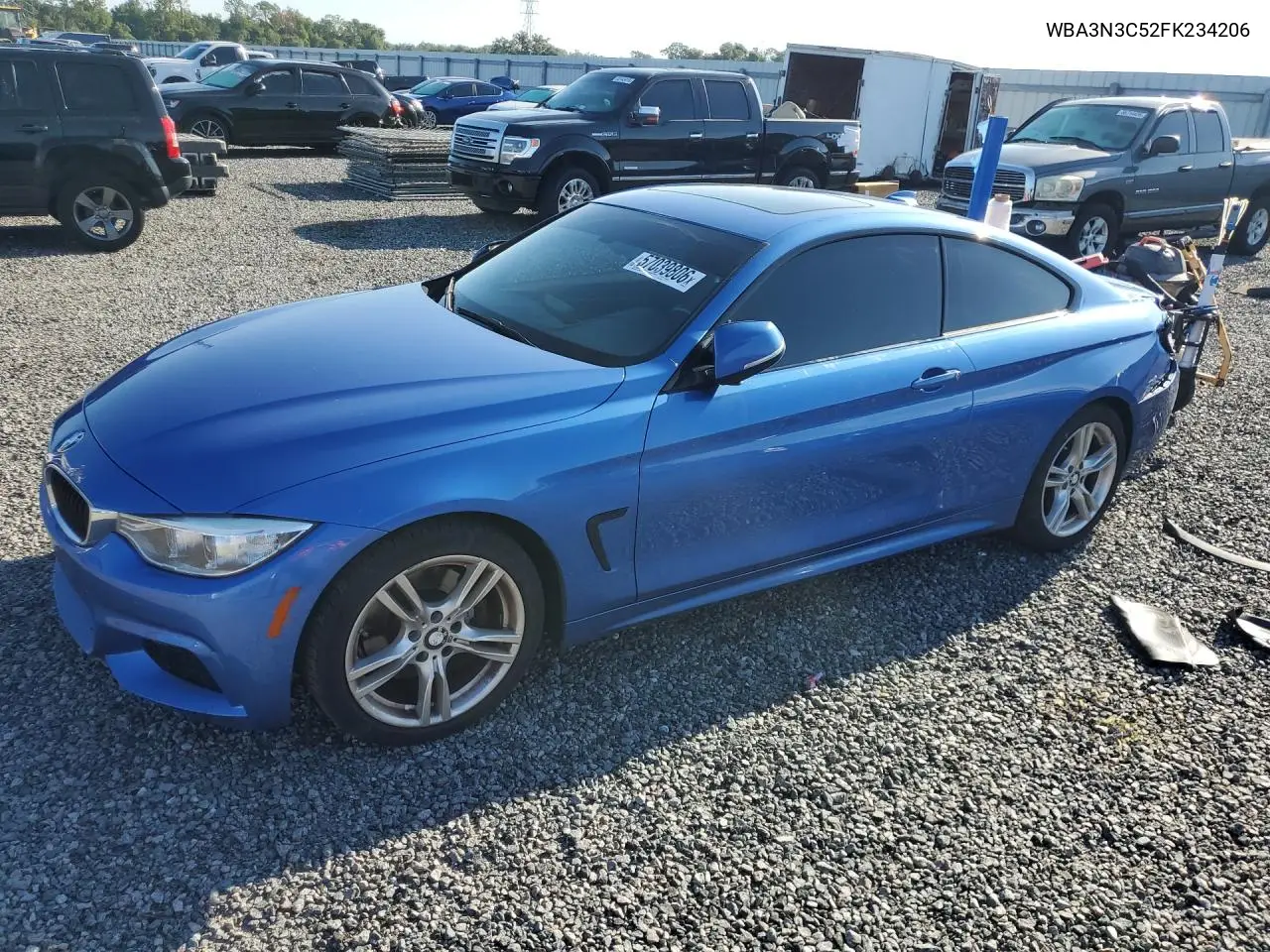 2015 BMW 428 I VIN: WBA3N3C52FK234206 Lot: 57039806