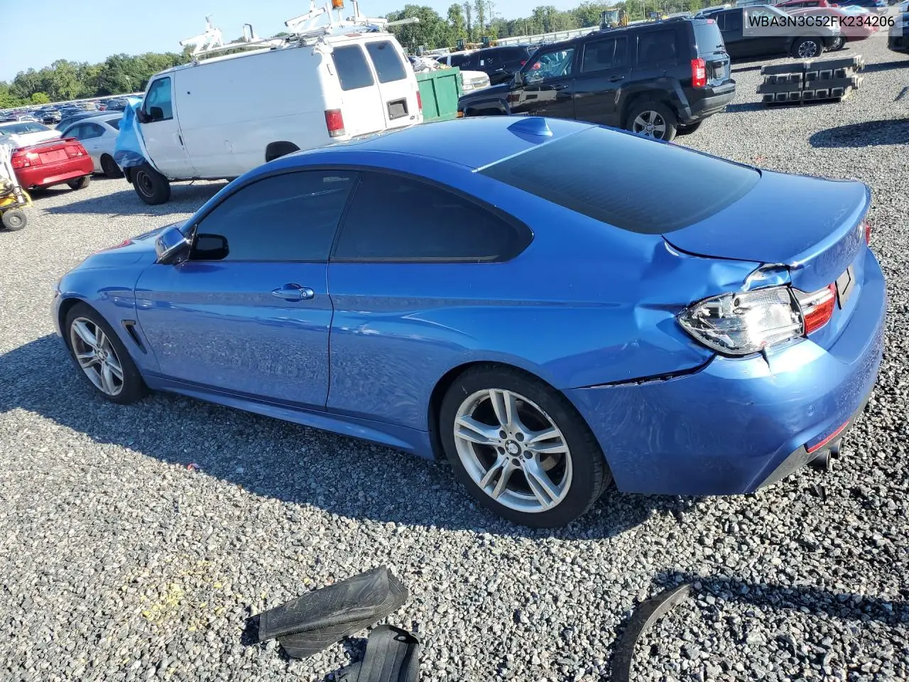 2015 BMW 428 I VIN: WBA3N3C52FK234206 Lot: 57039806