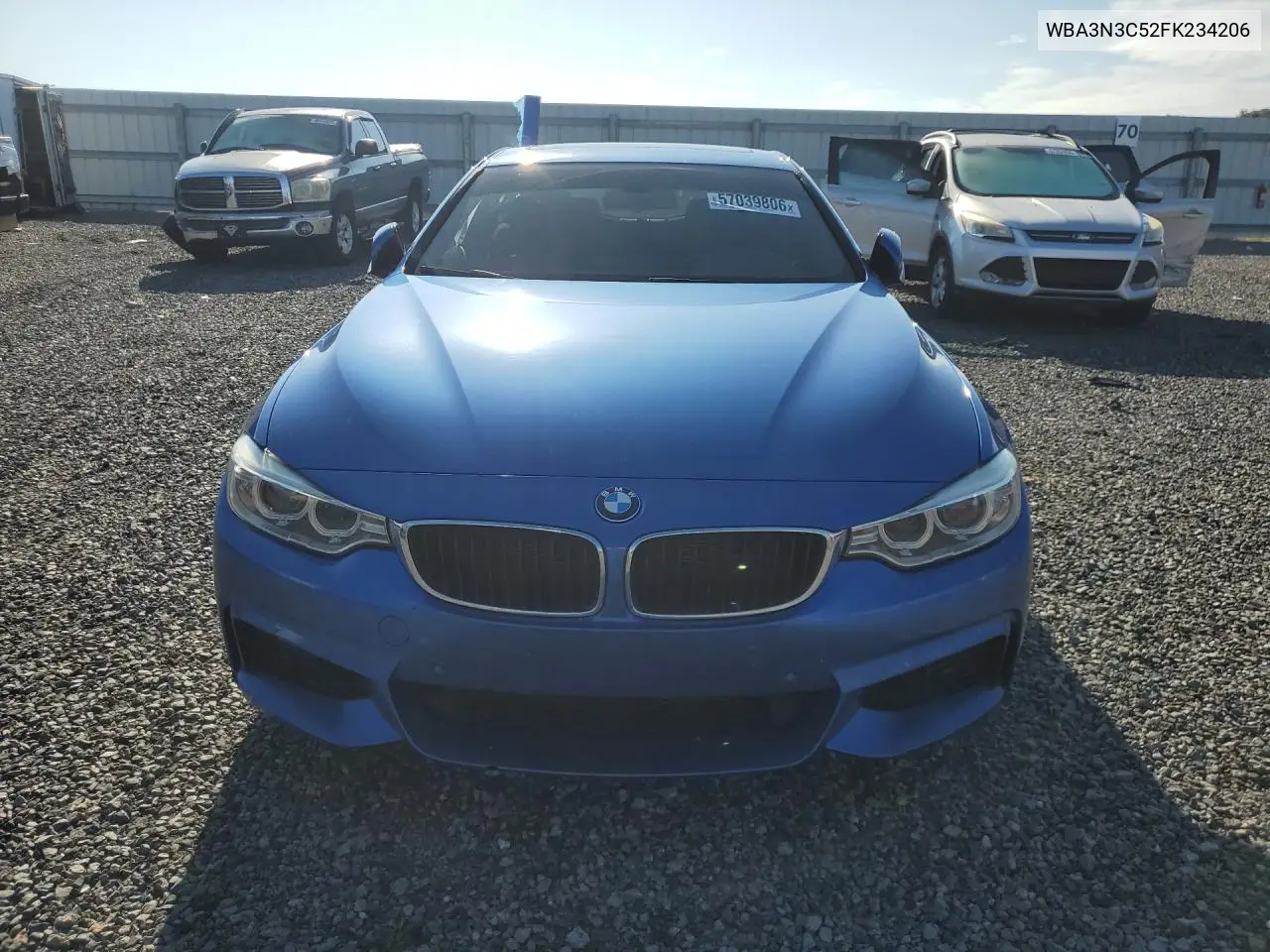 2015 BMW 428 I VIN: WBA3N3C52FK234206 Lot: 57039806