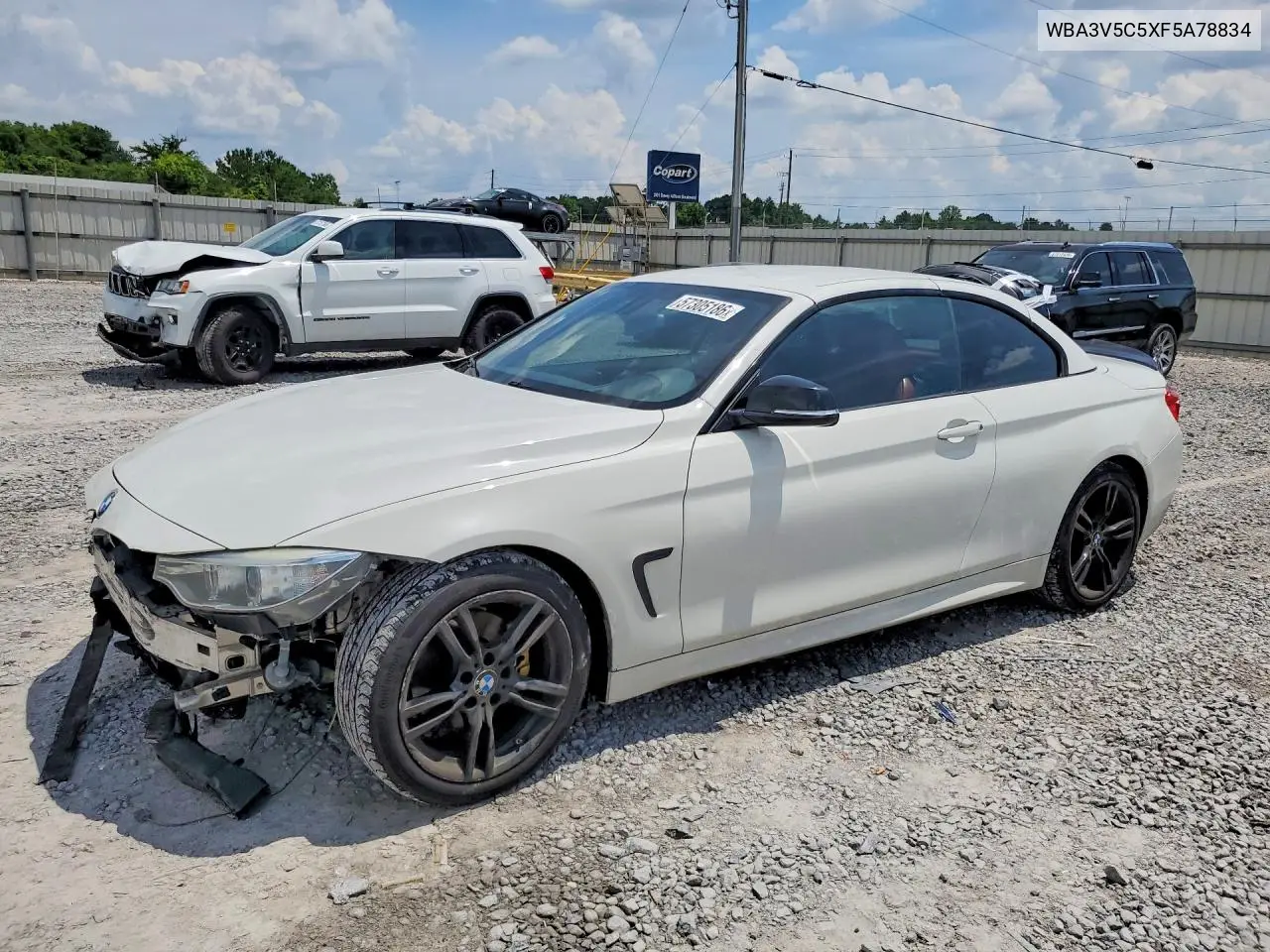 2015 BMW 428 I VIN: WBA3V5C5XF5A78834 Lot: 57305186