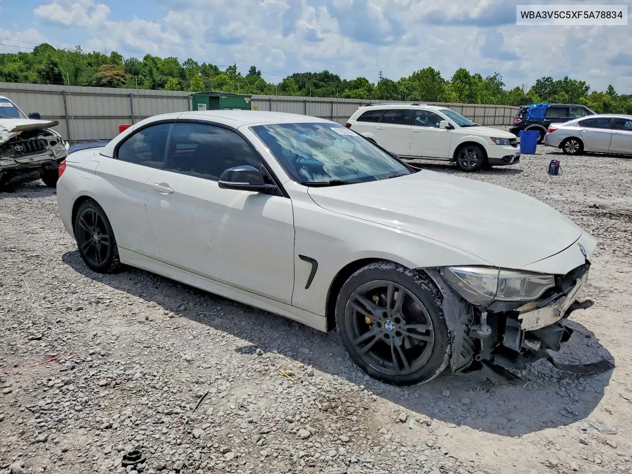 2015 BMW 428 I VIN: WBA3V5C5XF5A78834 Lot: 57305186