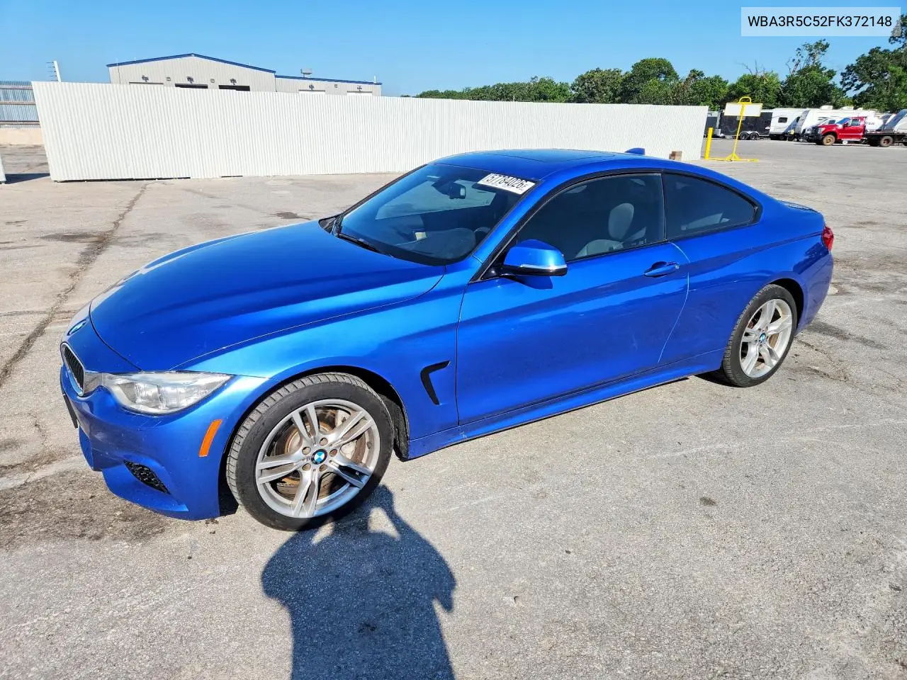 2015 BMW 435 Xi VIN: WBA3R5C52FK372148 Lot: 57784026