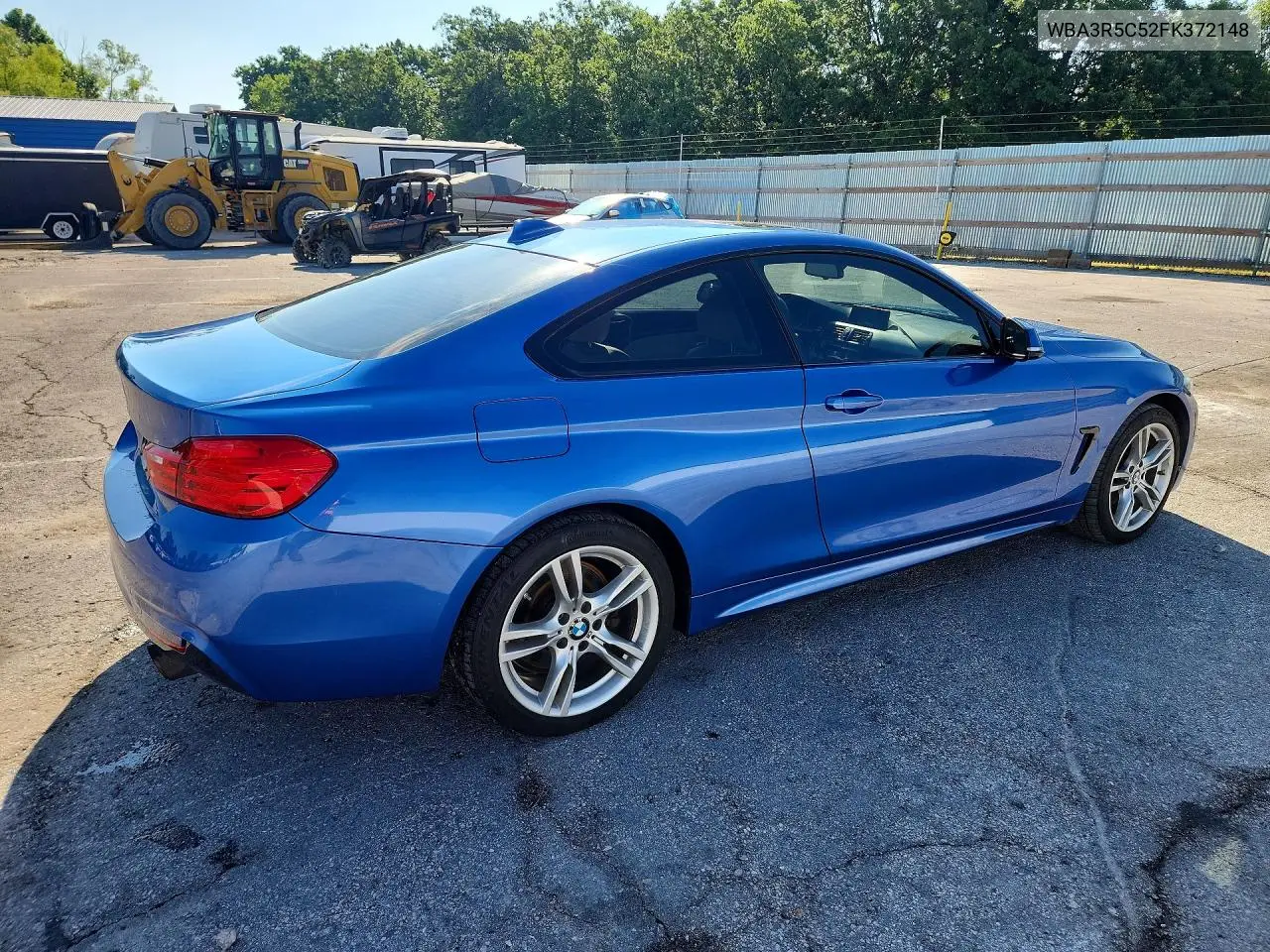 2015 BMW 435 Xi VIN: WBA3R5C52FK372148 Lot: 57784026