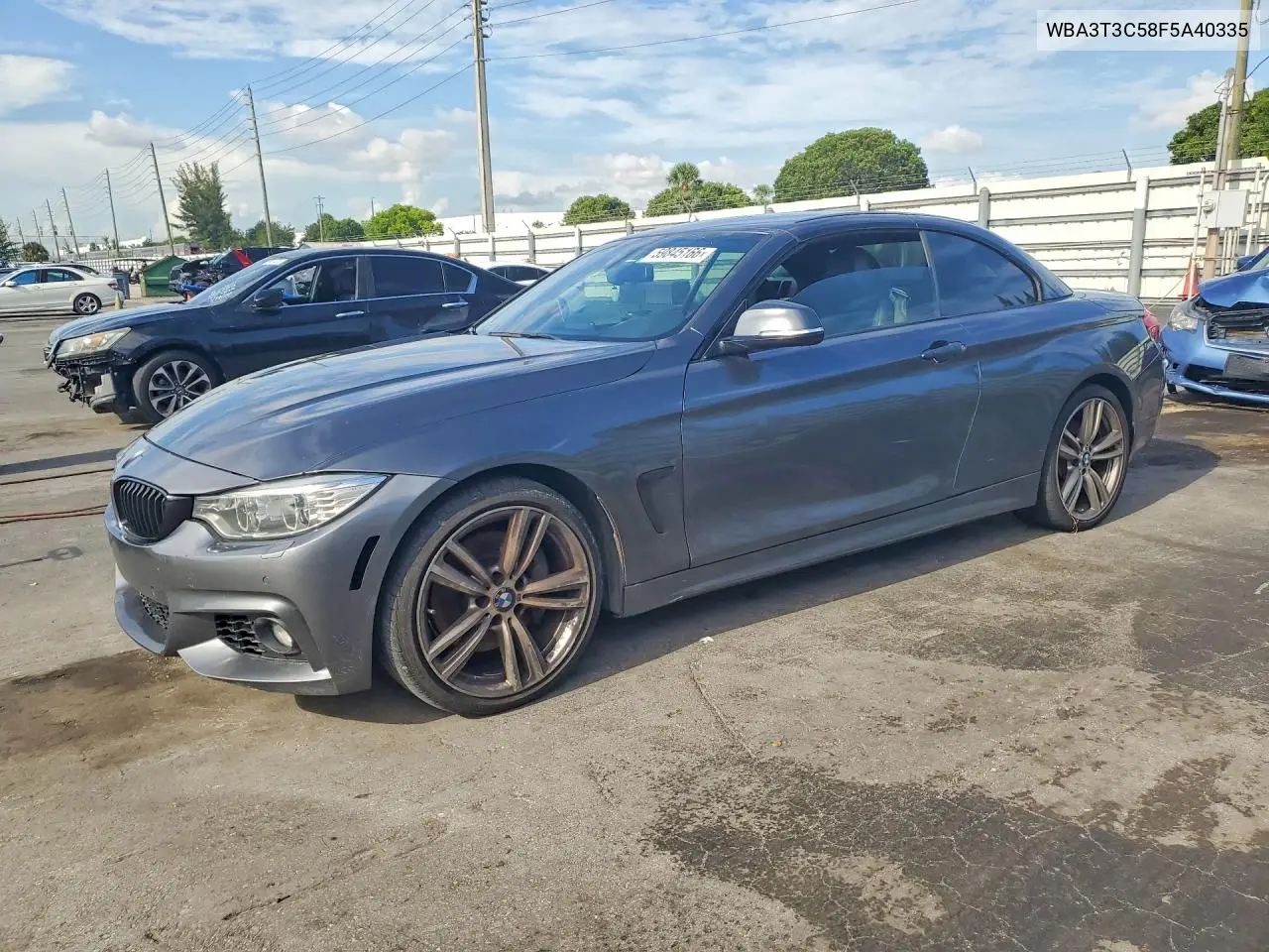 2015 BMW 435 I VIN: WBA3T3C58F5A40335 Lot: 59845166