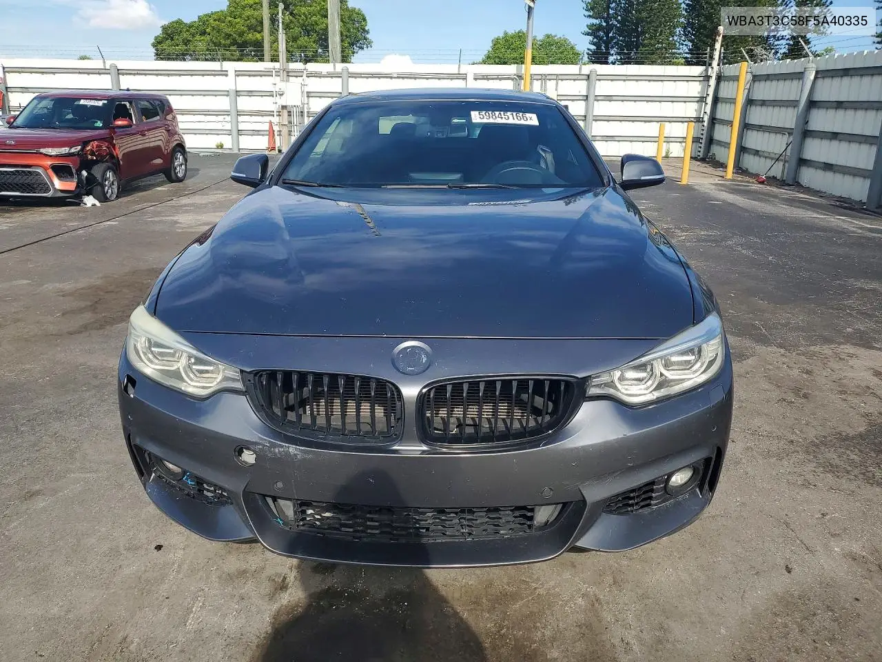 2015 BMW 435 I VIN: WBA3T3C58F5A40335 Lot: 59845166