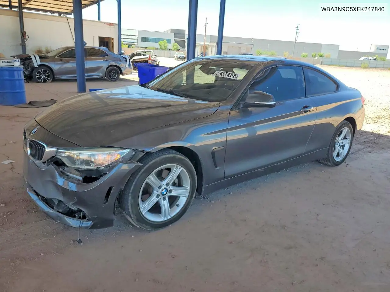 2015 BMW 428 Xi VIN: WBA3N9C5XFK247840 Lot: 59870026