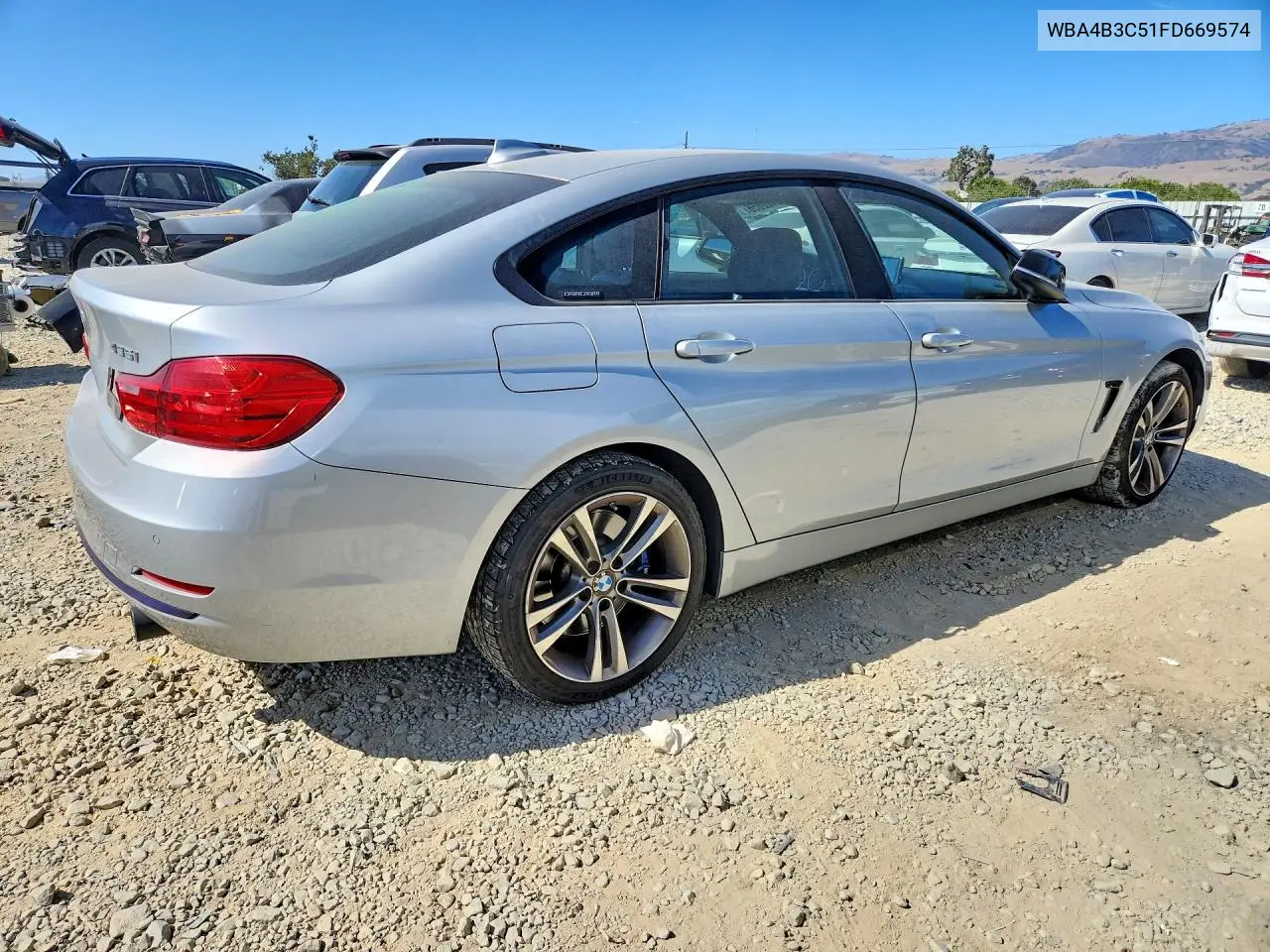 2015 BMW 435 Xi Gran Coupe VIN: WBA4B3C51FD669574 Lot: 60422856