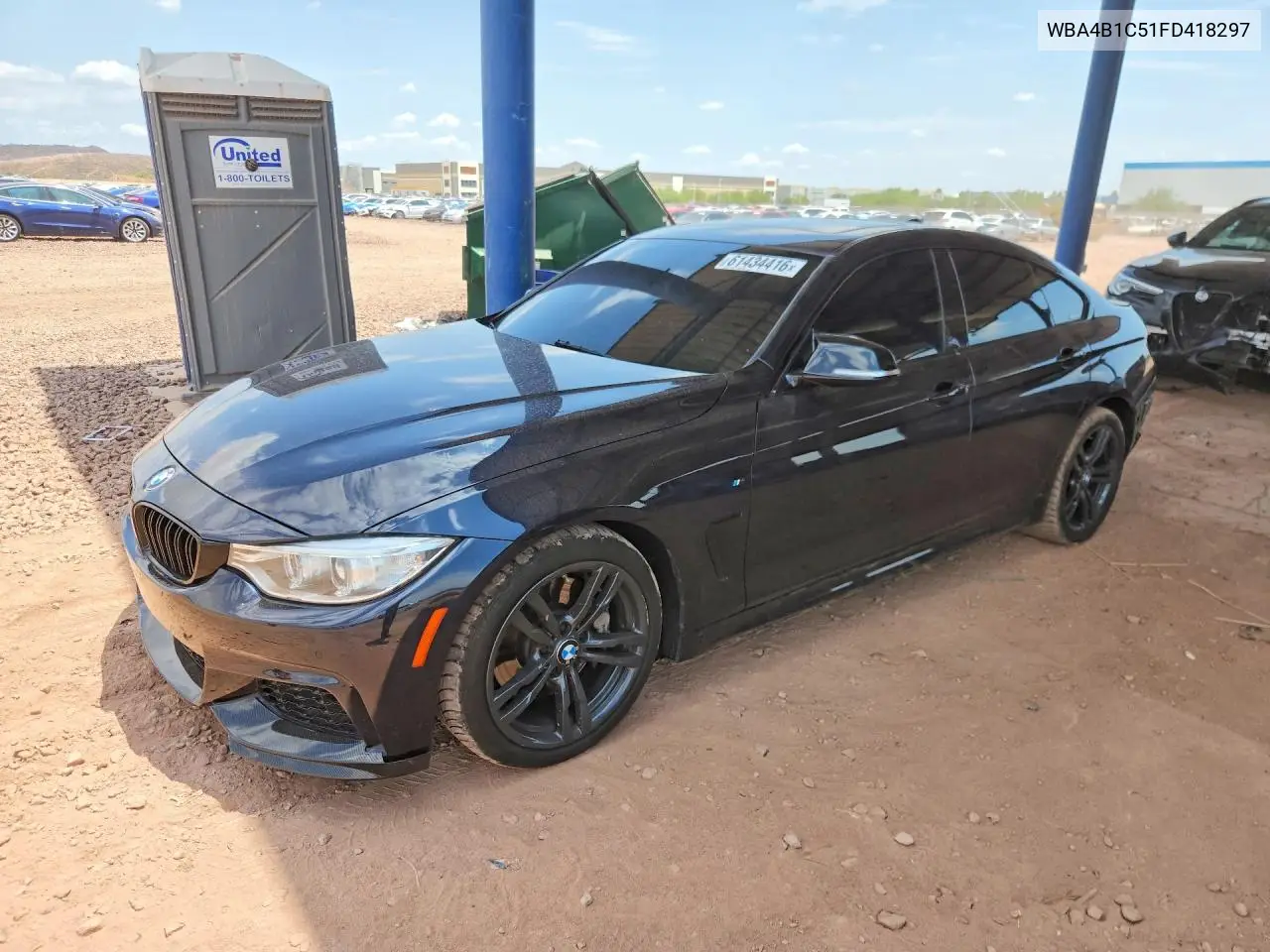 2015 BMW 435 I Gran Coupe VIN: WBA4B1C51FD418297 Lot: 61434416
