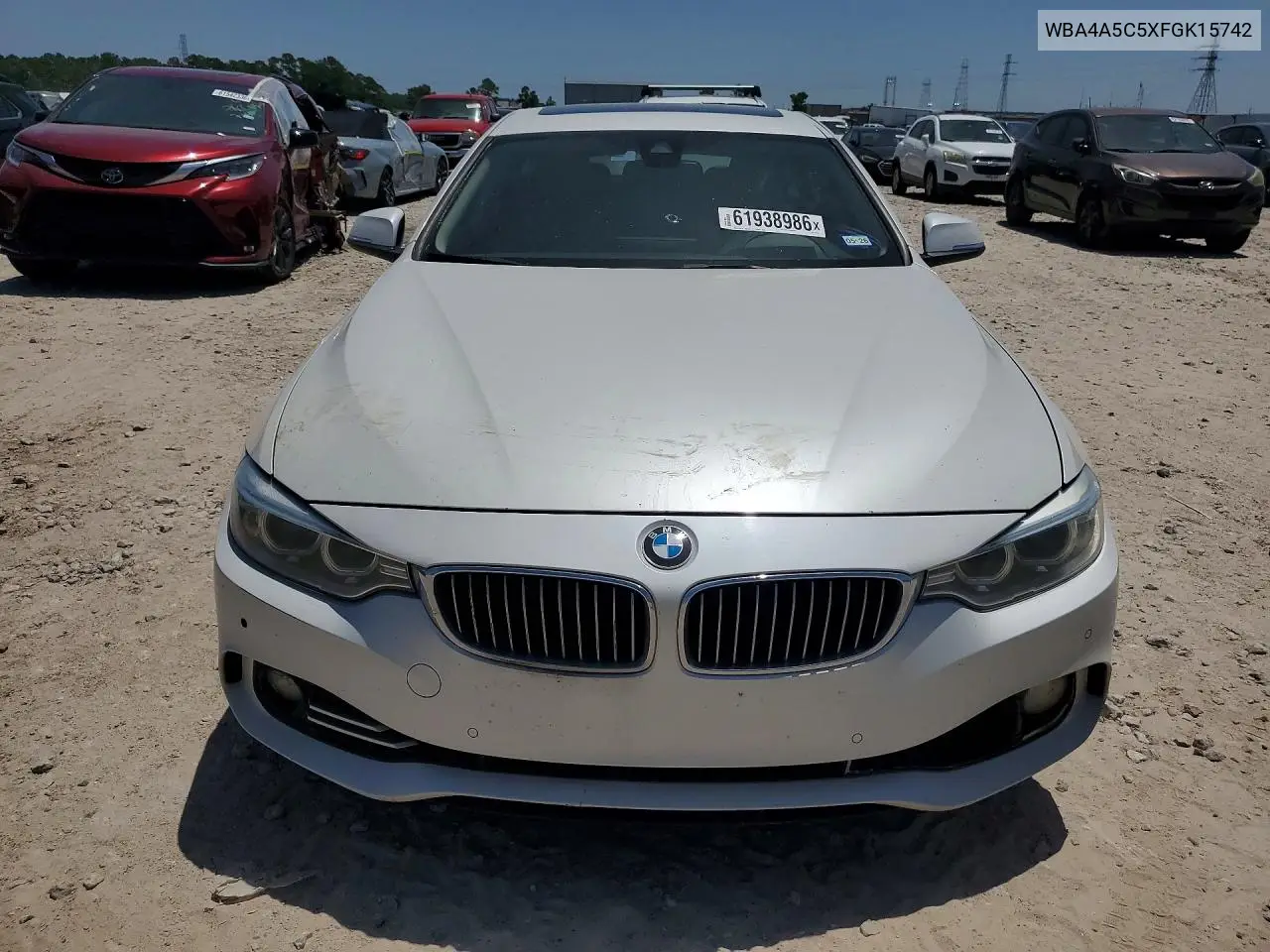 2015 BMW 428 I Gran Coupe VIN: WBA4A5C5XFGK15742 Lot: 61938986