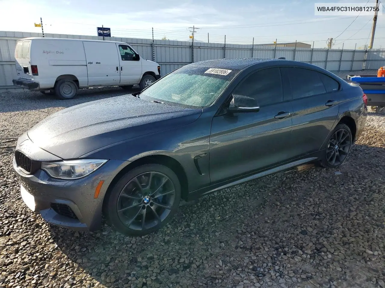 2017 BMW 430Xi Gran Coupe VIN: WBA4F9C31HG812756 Lot: 59182806