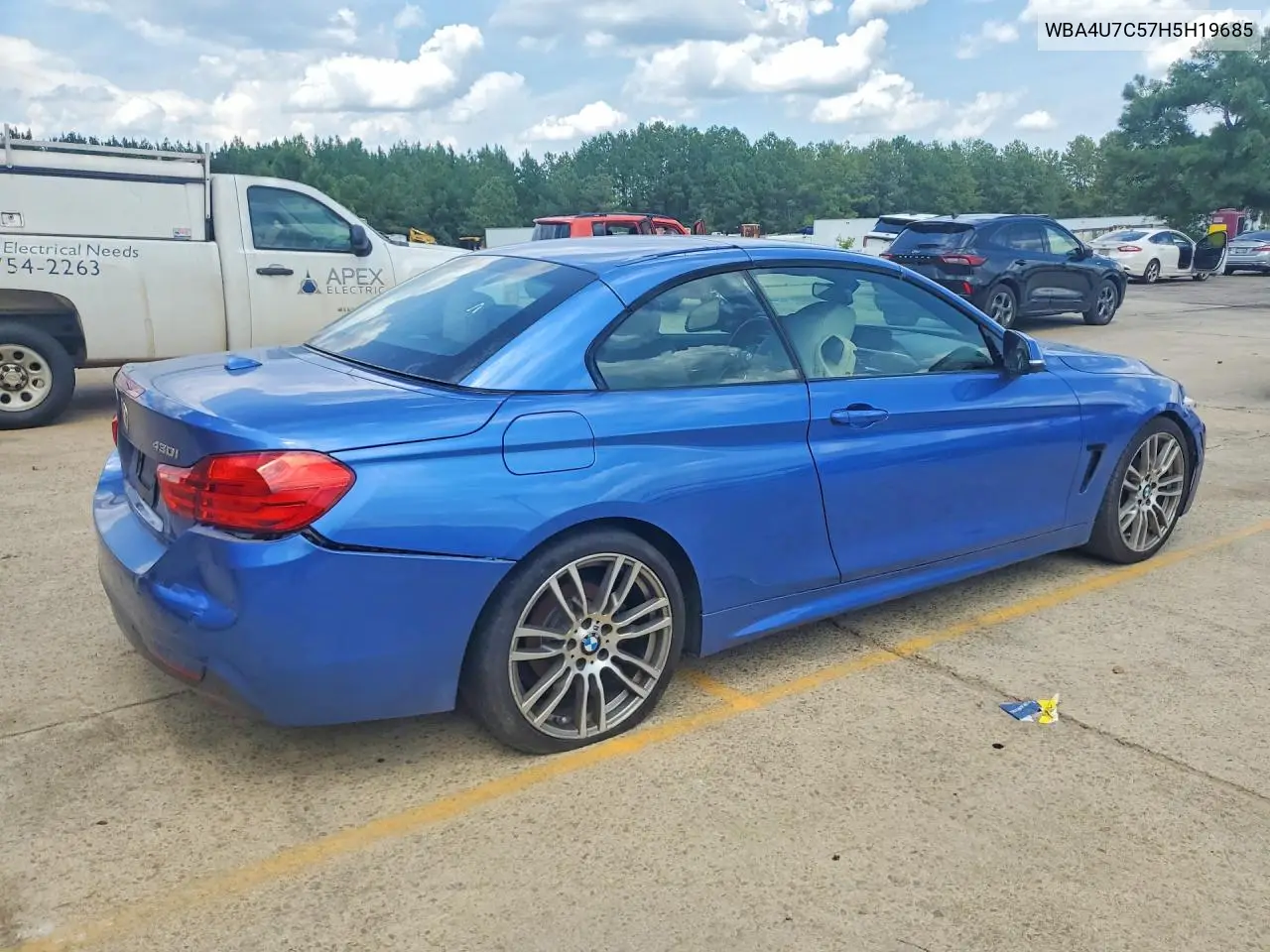 2017 BMW 430I VIN: WBA4U7C57H5H19685 Lot: 60379006