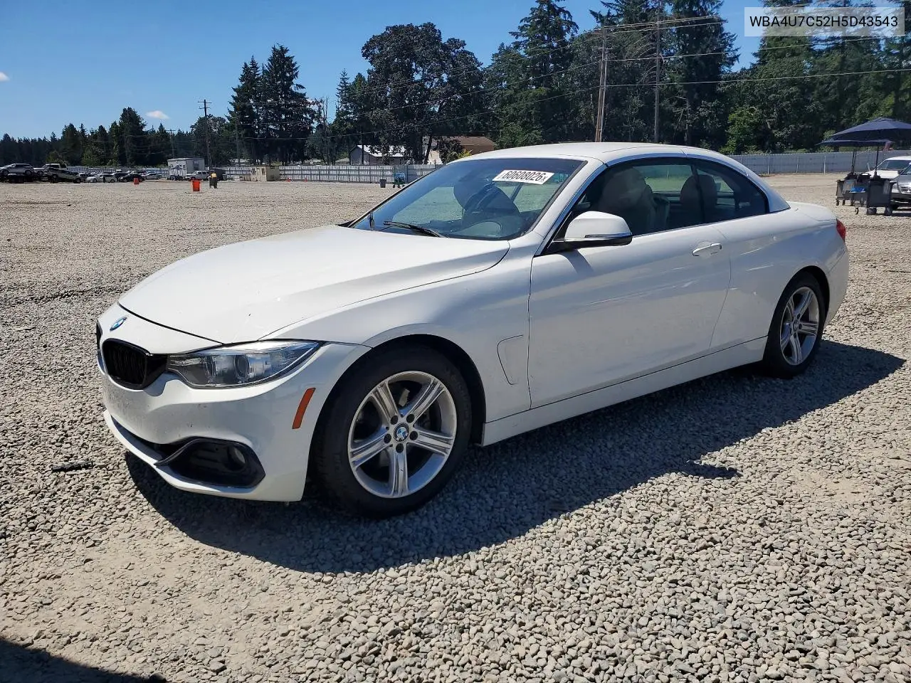 2017 BMW 430I VIN: WBA4U7C52H5D43543 Lot: 60608026