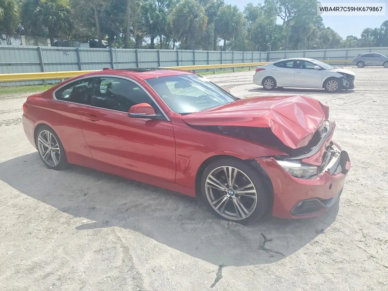 2017 BMW 430I VIN: WBA4R7C59HK679867 Lot: 62002706