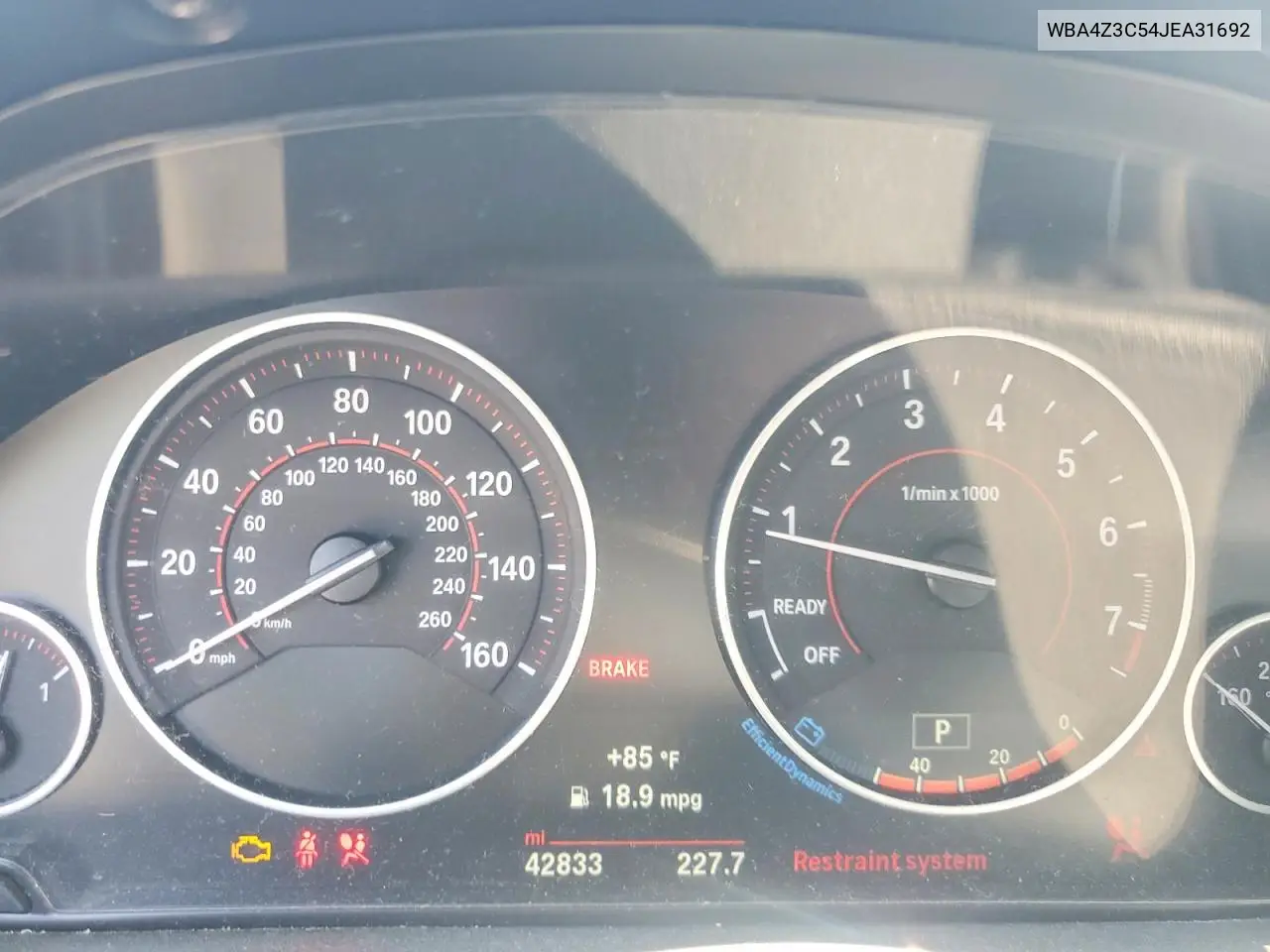 2018 BMW 430Xi VIN: WBA4Z3C54JEA31692 Lot: 59231616