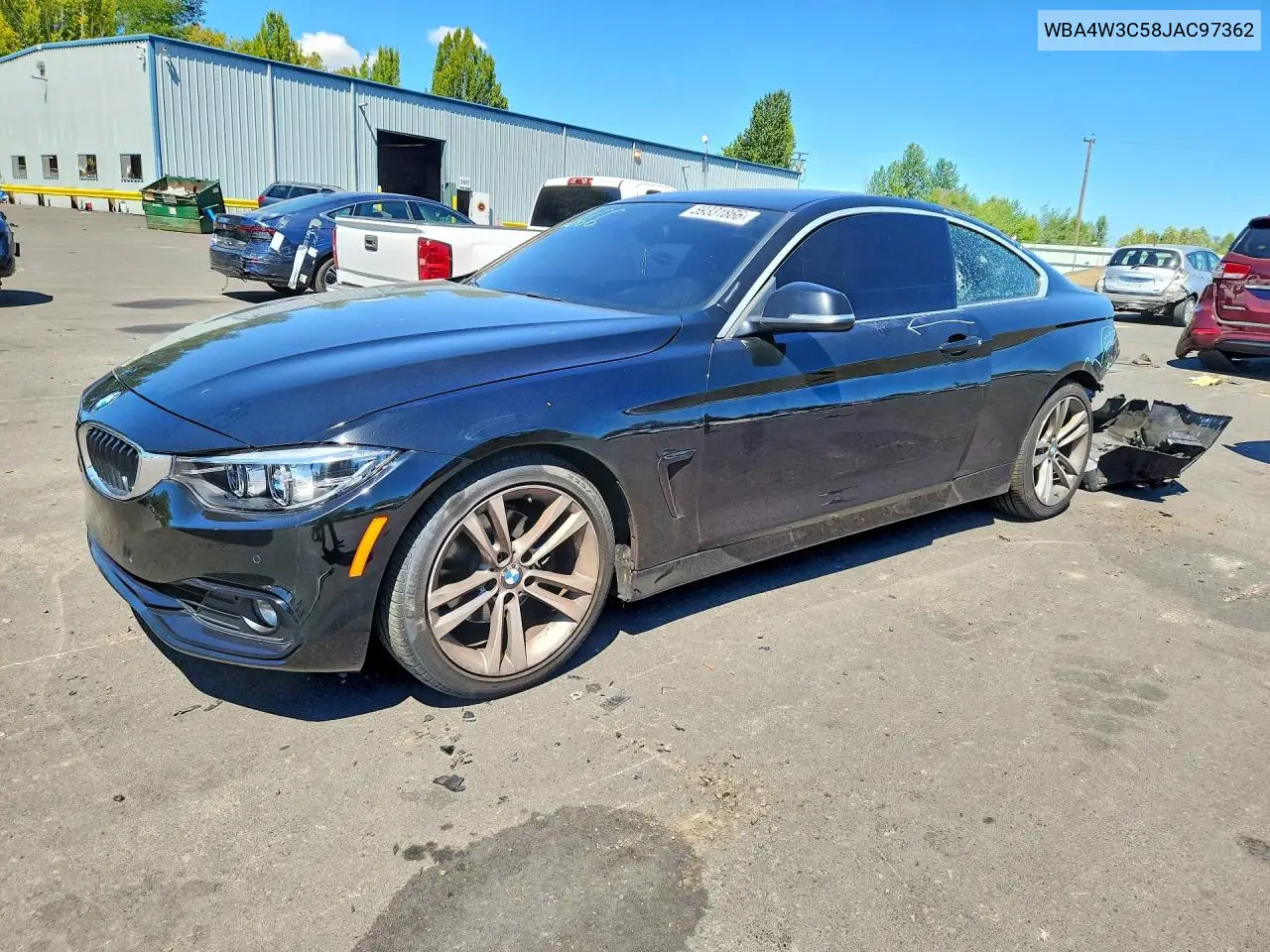 2018 BMW 430I VIN: WBA4W3C58JAC97362 Lot: 59331866