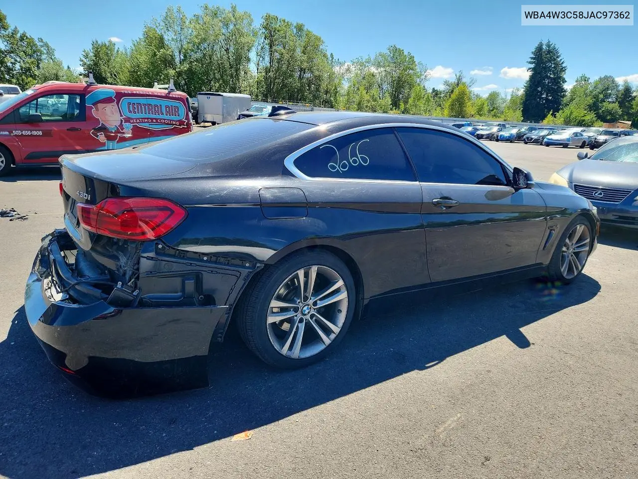 2018 BMW 430I VIN: WBA4W3C58JAC97362 Lot: 59331866