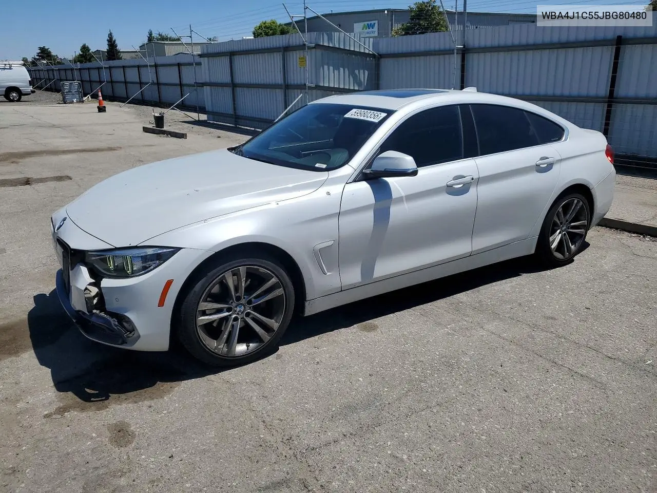 2018 BMW 430I Gran Coupe VIN: WBA4J1C55JBG80480 Lot: 59980356