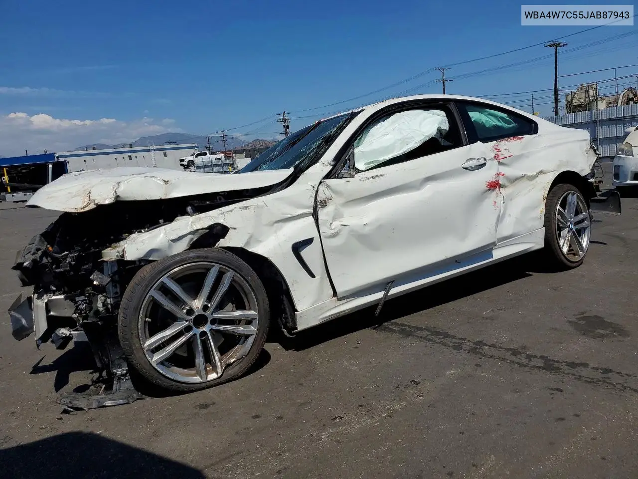 2018 BMW 440I VIN: WBA4W7C55JAB87943 Lot: 61434506