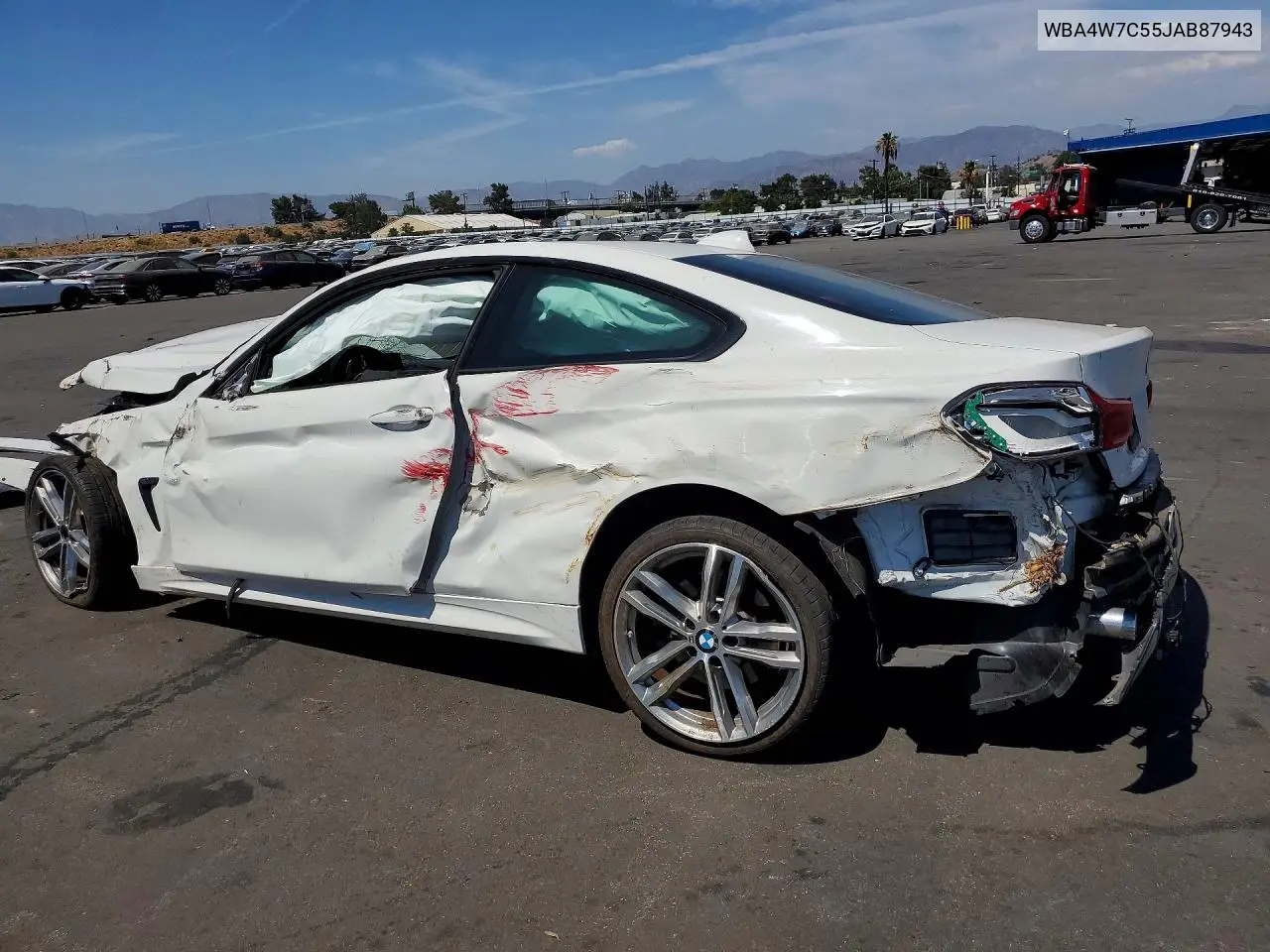 2018 BMW 440I VIN: WBA4W7C55JAB87943 Lot: 61434506