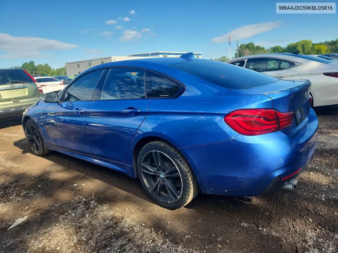 2019 BMW 430Xi Gran Coupe VIN: WBA4J3C59KBL05816 Lot: 58095146