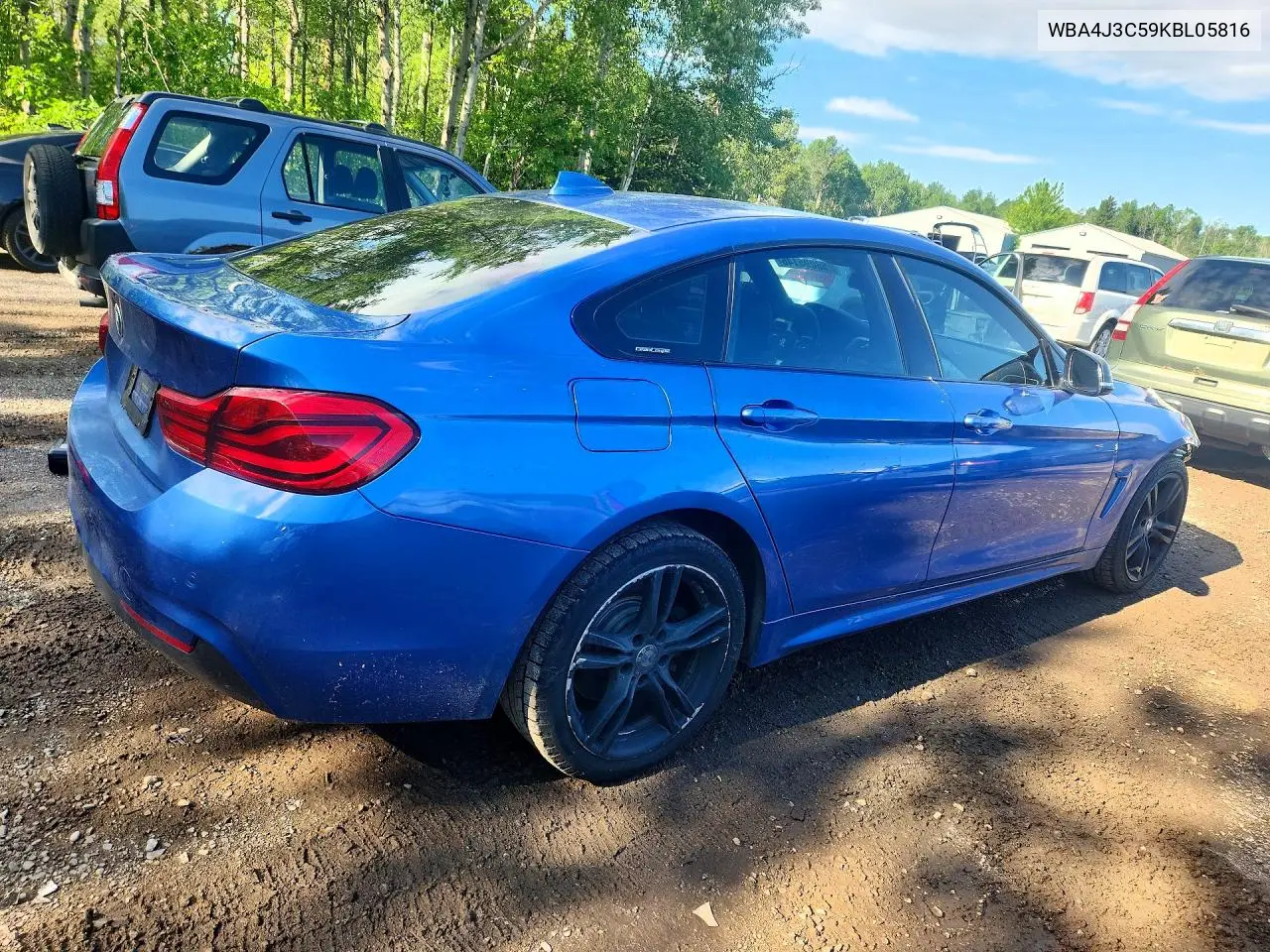 2019 BMW 430Xi Gran Coupe VIN: WBA4J3C59KBL05816 Lot: 58095146