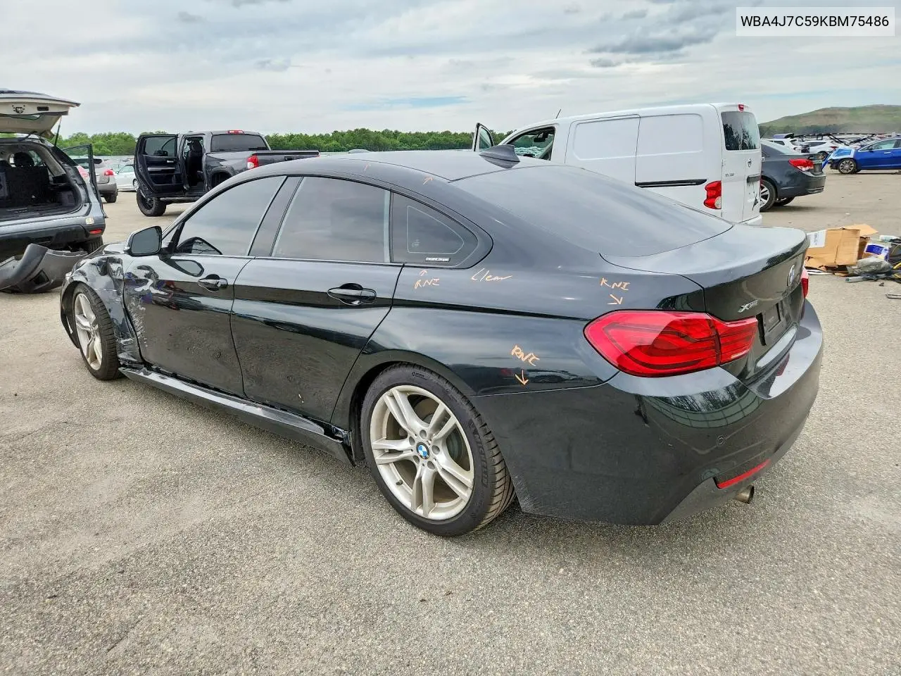 2019 BMW 440Xi Gran Coupe VIN: WBA4J7C59KBM75486 Lot: 60501126