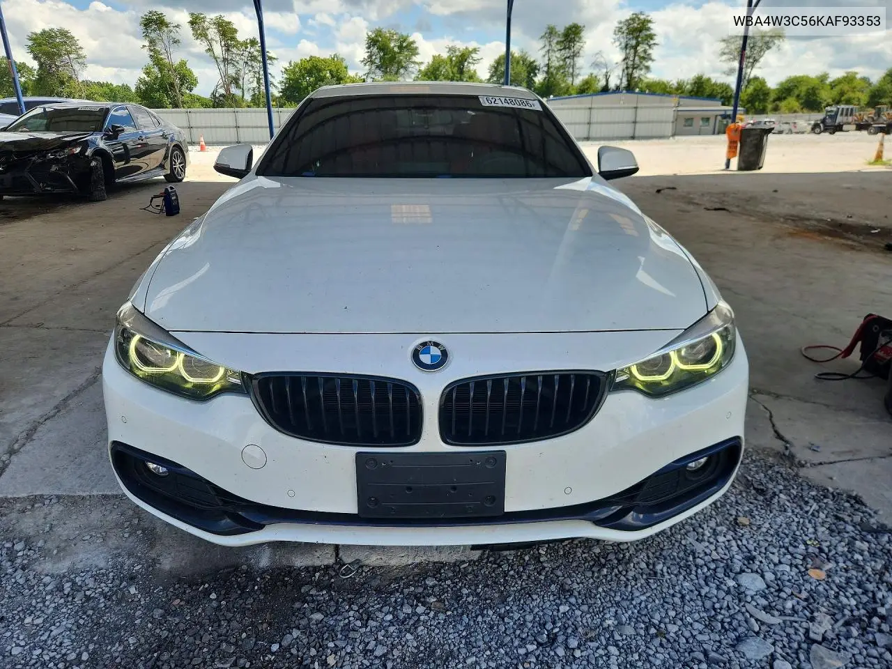 2019 BMW 430I VIN: WBA4W3C56KAF93353 Lot: 62148086