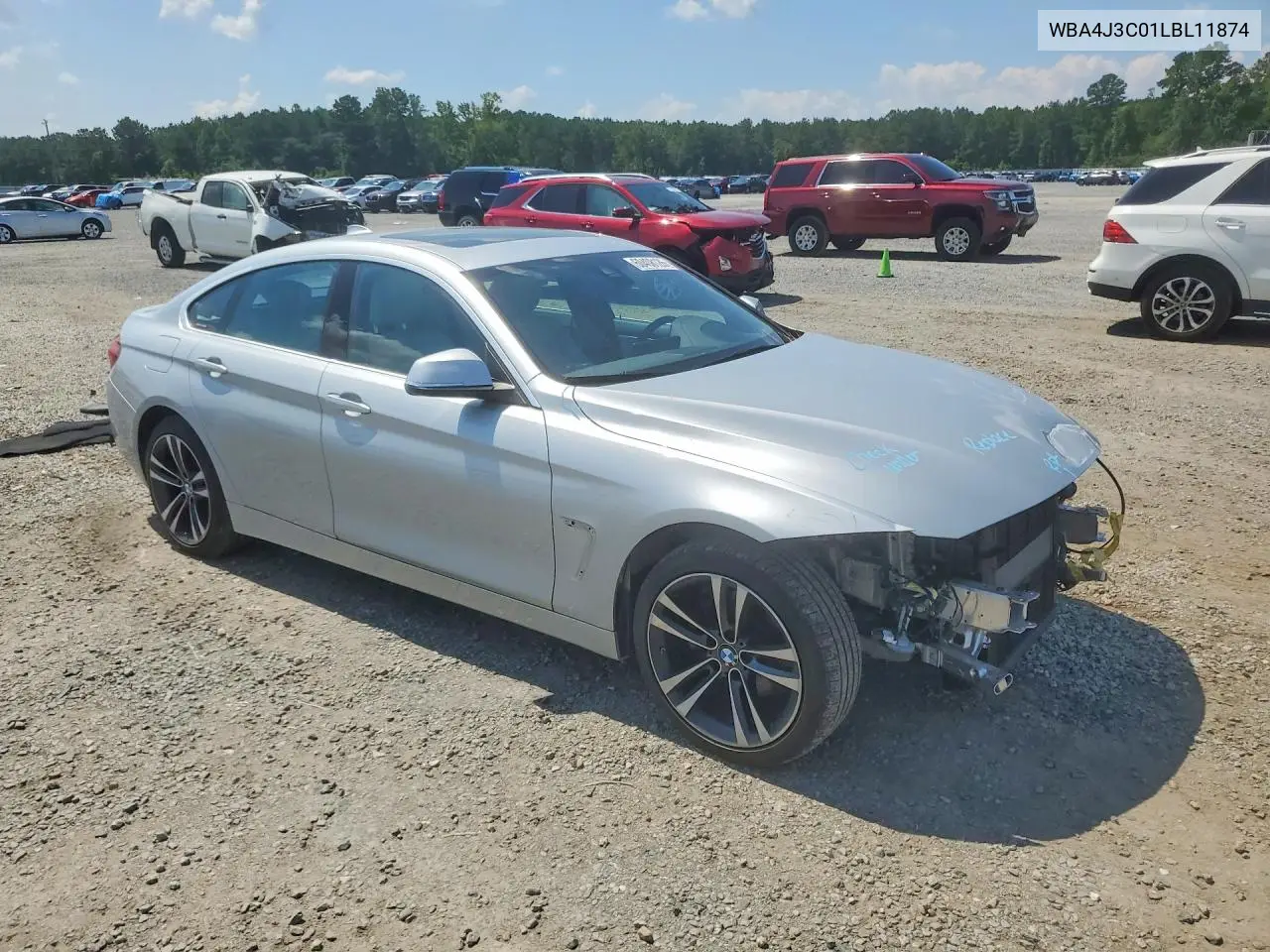 2020 BMW 430Xi Gran Coupe VIN: WBA4J3C01LBL11874 Lot: 60408126
