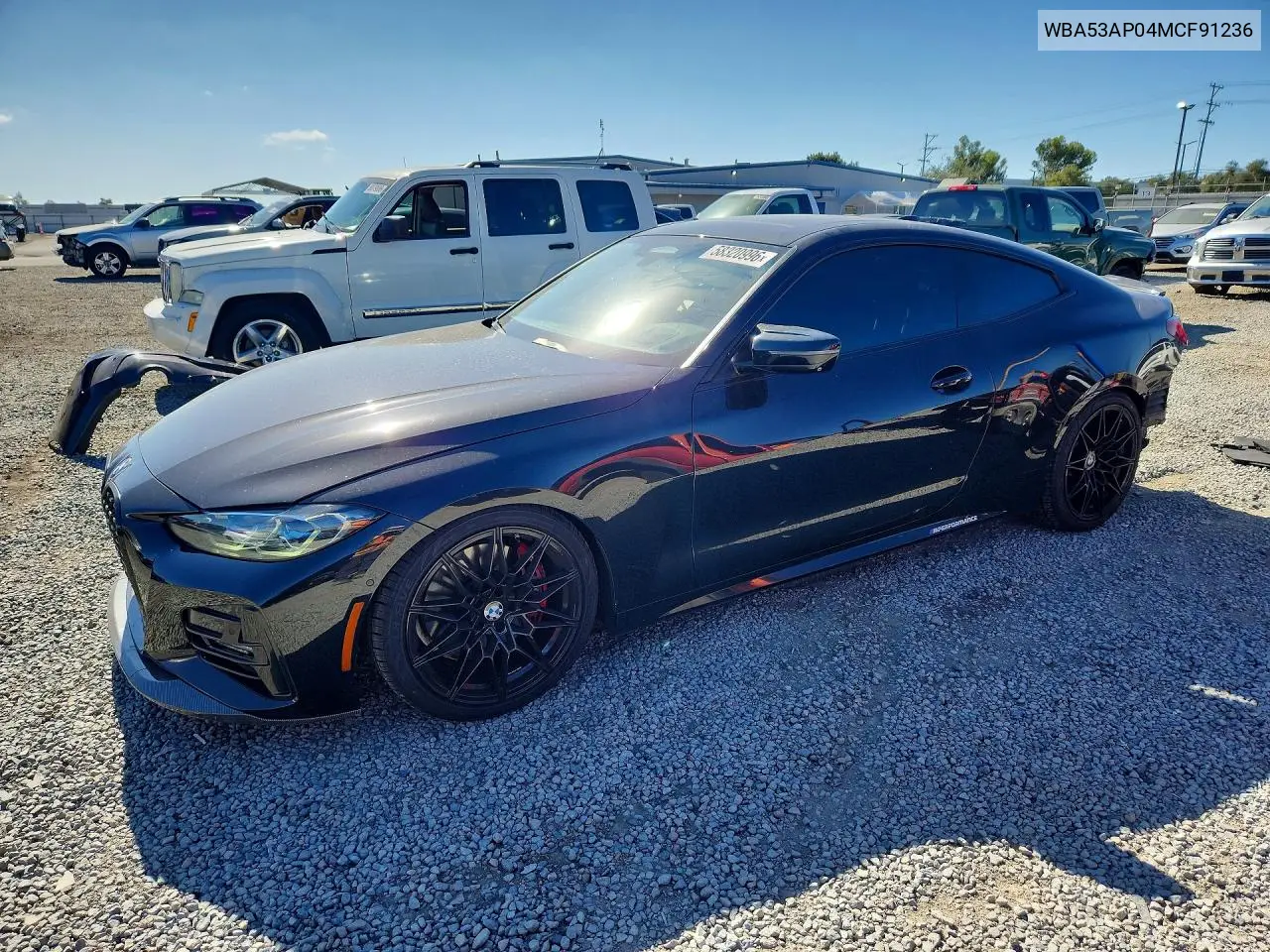 2021 BMW 430I VIN: WBA53AP04MCF91236 Lot: 58320996