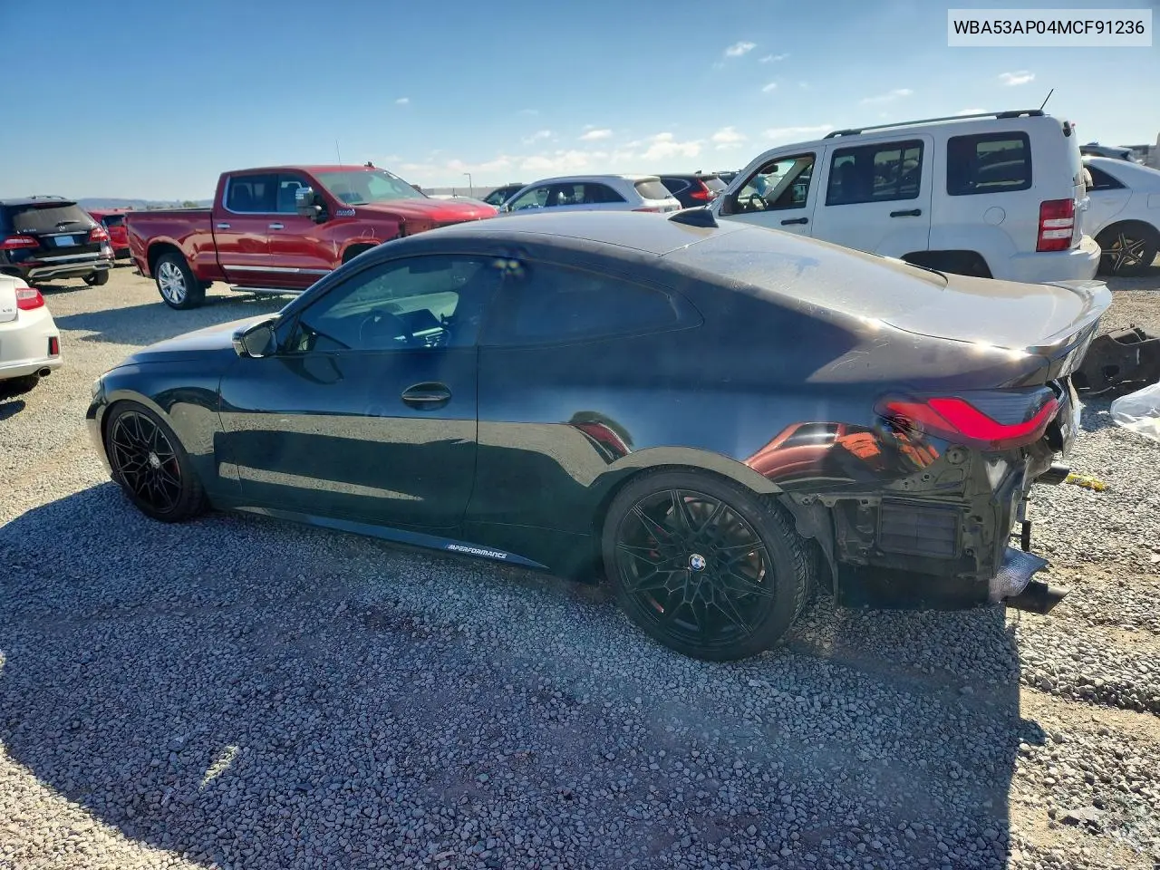 2021 BMW 430I VIN: WBA53AP04MCF91236 Lot: 58320996