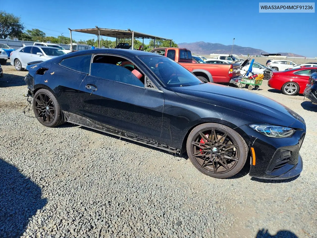 2021 BMW 430I VIN: WBA53AP04MCF91236 Lot: 58320996