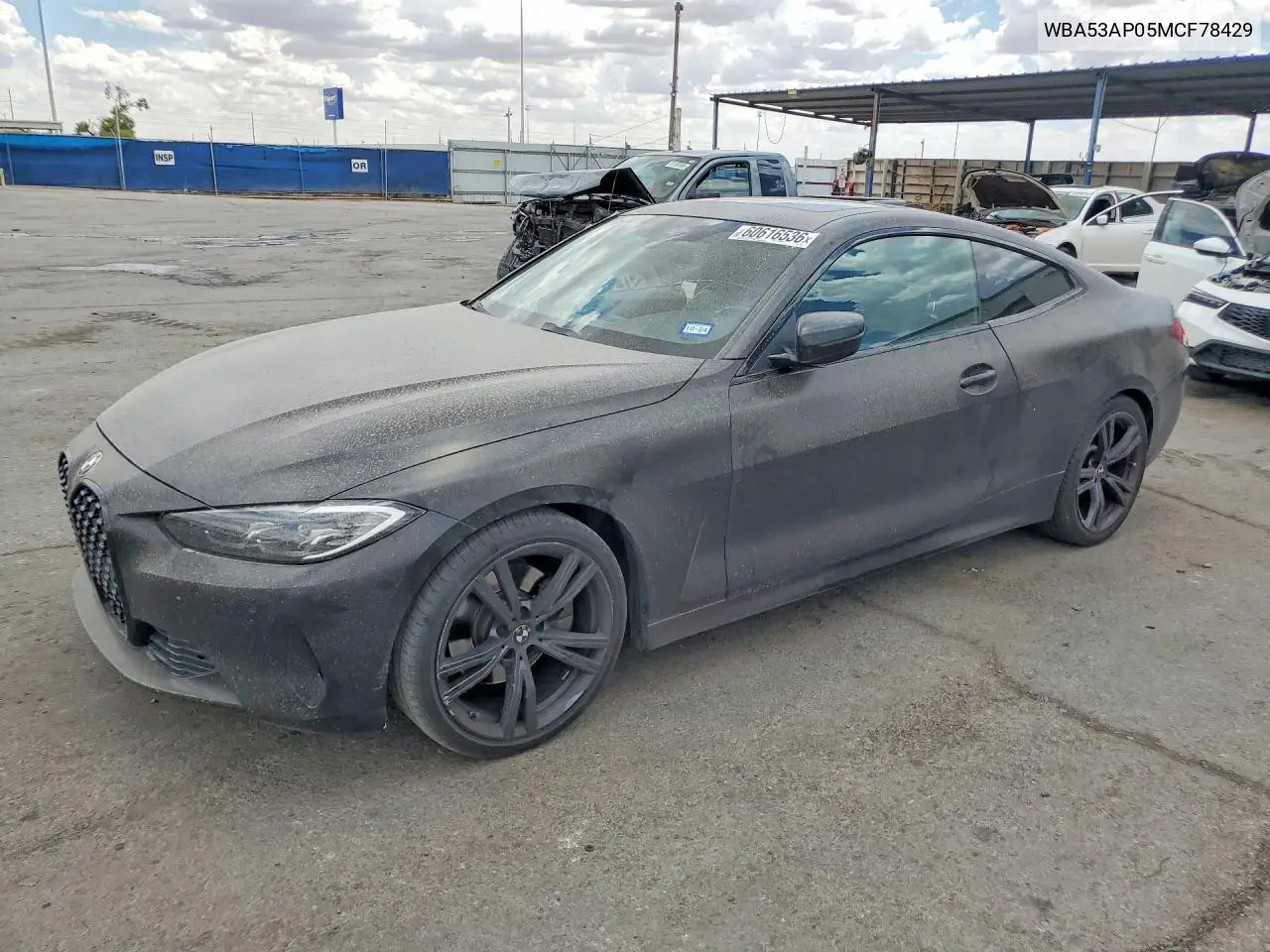 2021 BMW 430I VIN: WBA53AP05MCF78429 Lot: 60616536