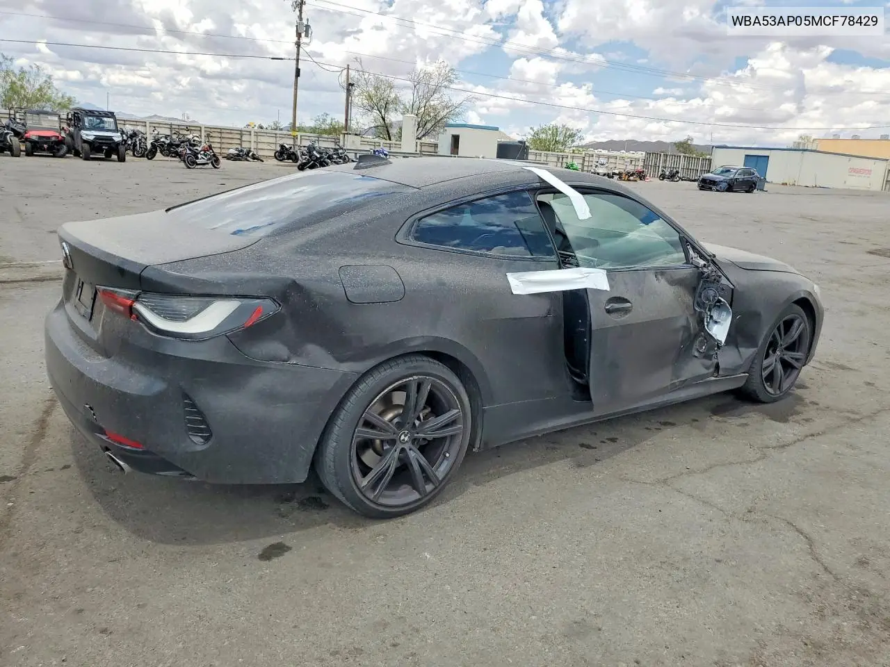 2021 BMW 430I VIN: WBA53AP05MCF78429 Lot: 60616536