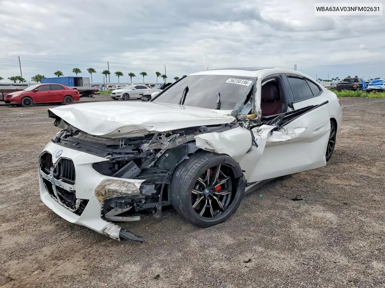 2022 BMW 430I Gran Coupe VIN: WBA63AV03NFM02631 Lot: 56256196