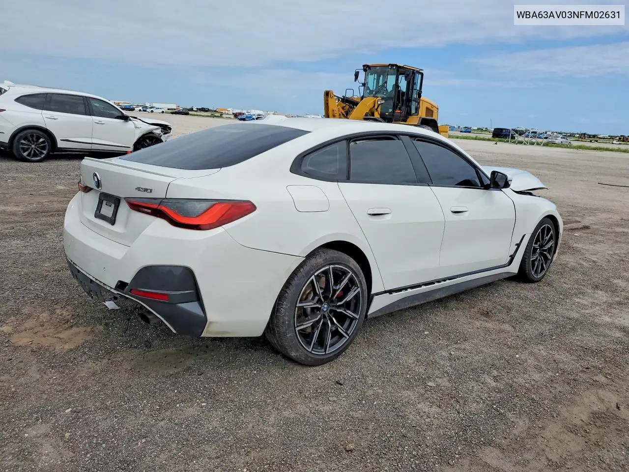 2022 BMW 430I Gran Coupe VIN: WBA63AV03NFM02631 Lot: 56256196
