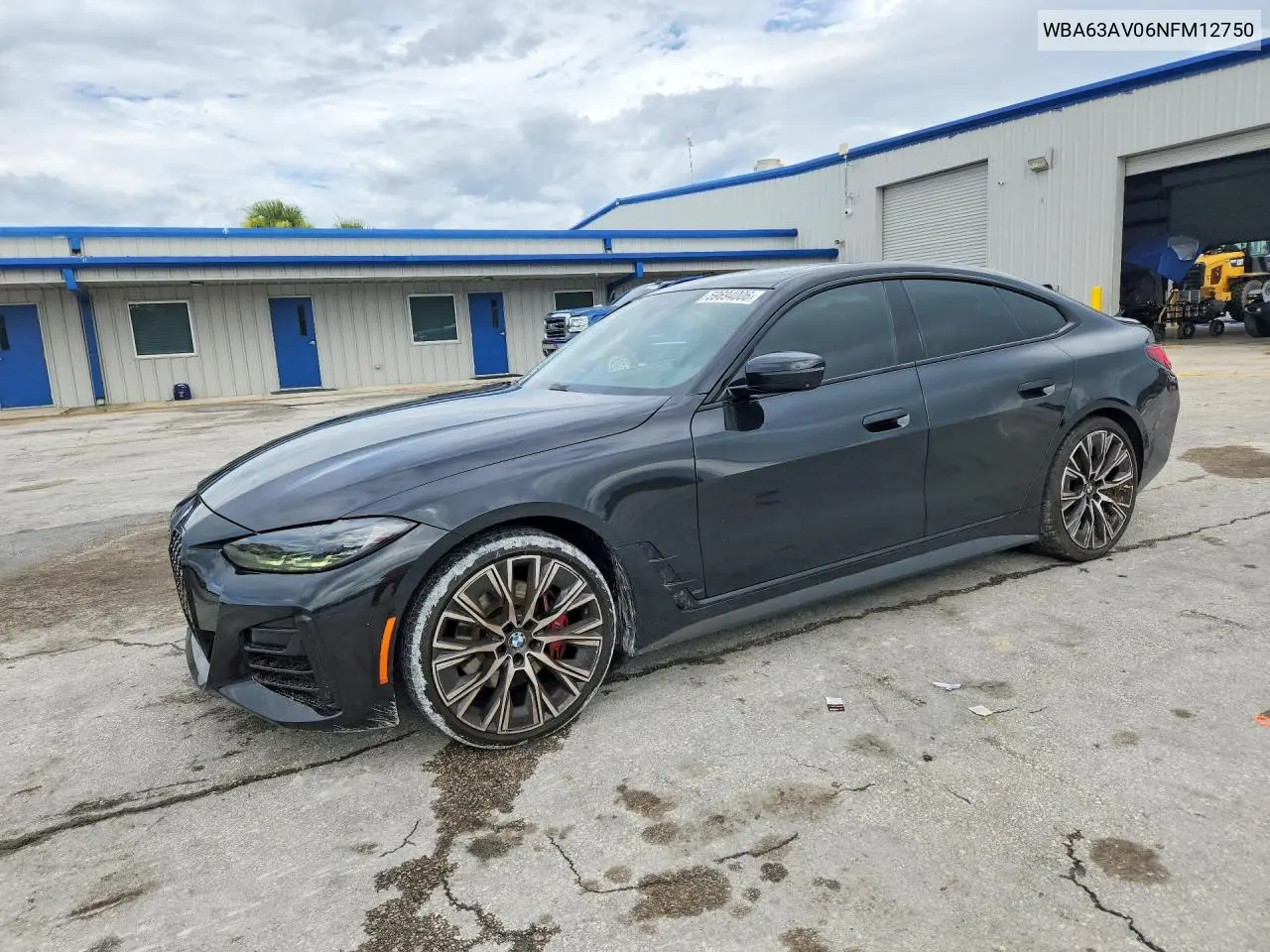 2022 BMW 430I Gran Coupe VIN: WBA63AV06NFM12750 Lot: 59694006