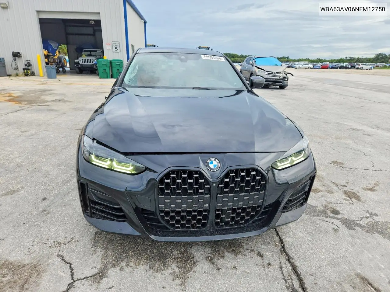 2022 BMW 430I Gran Coupe VIN: WBA63AV06NFM12750 Lot: 59694006