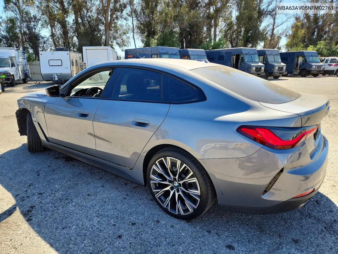 2022 BMW 430I Gran Coupe VIN: WBA63AV05NFM02761 Lot: 60251316