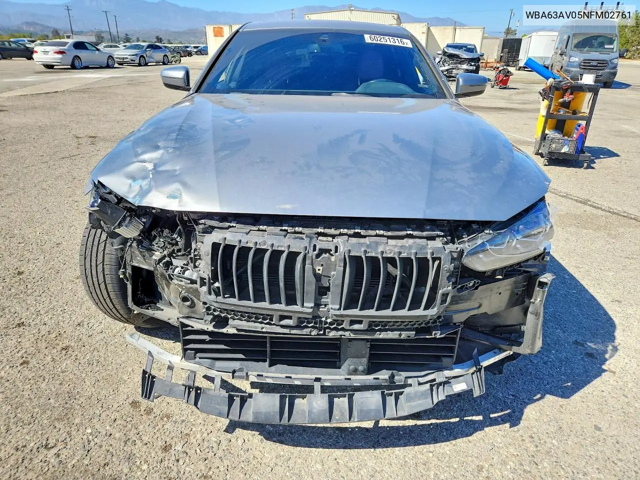 2022 BMW 430I Gran Coupe VIN: WBA63AV05NFM02761 Lot: 60251316
