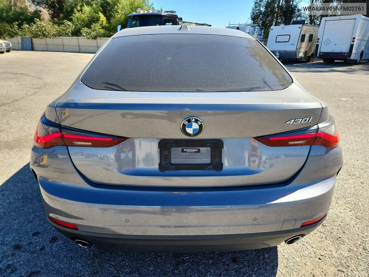 2022 BMW 430I Gran Coupe VIN: WBA63AV05NFM02761 Lot: 60251316