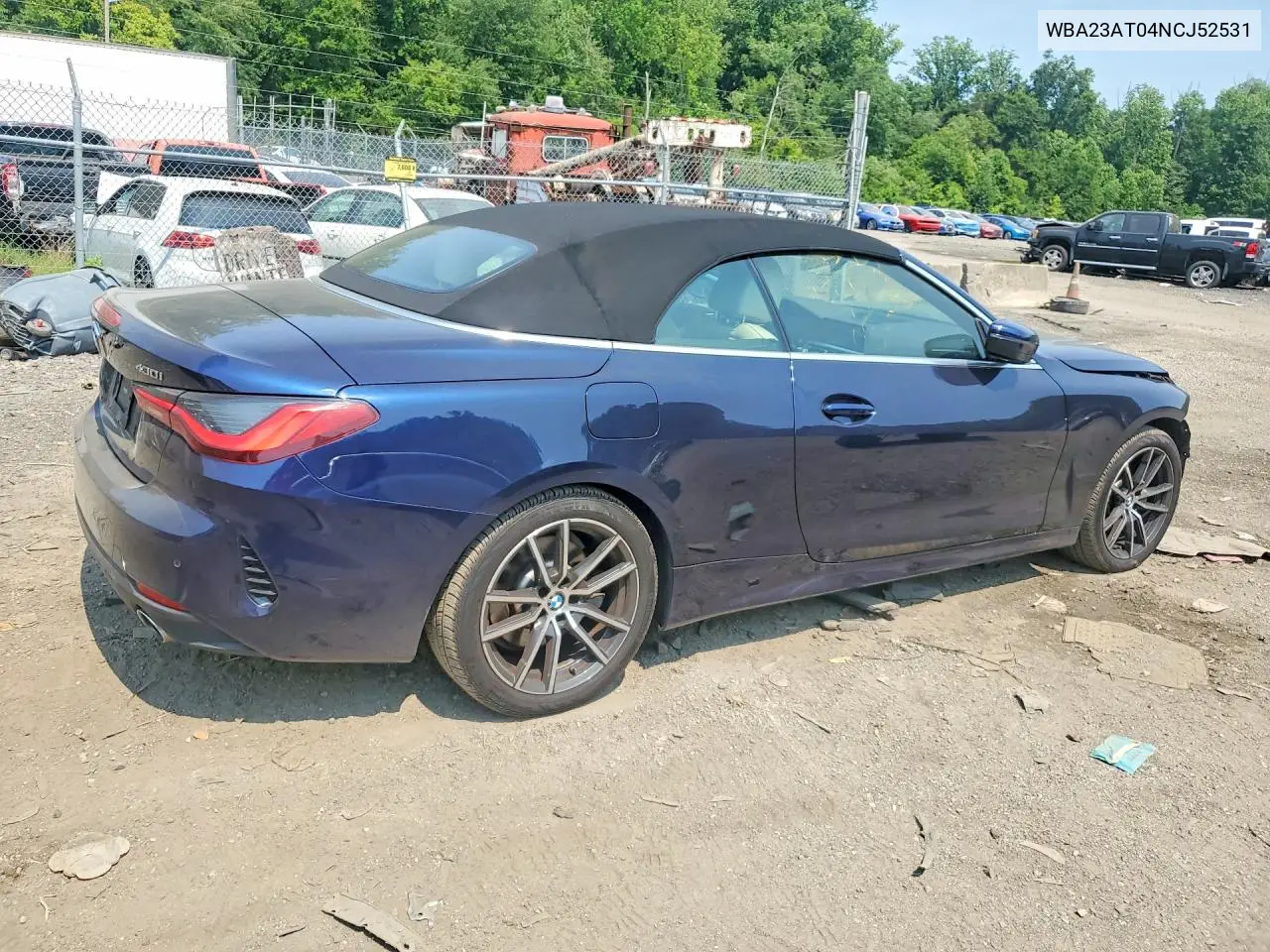 2022 BMW 430I VIN: WBA23AT04NCJ52531 Lot: 61208016